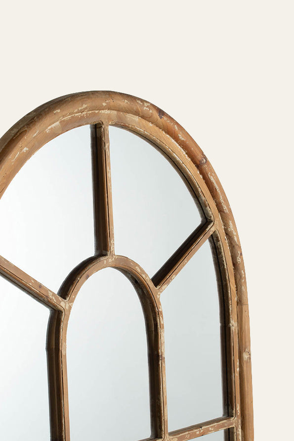mirror with wooden frame