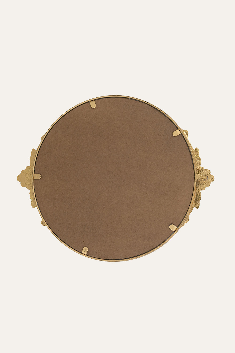 Round mirror with gold frame