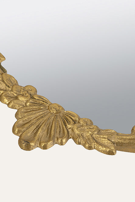 Round Gold Metal Mirror