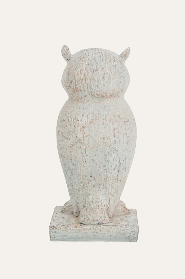 White owl statue