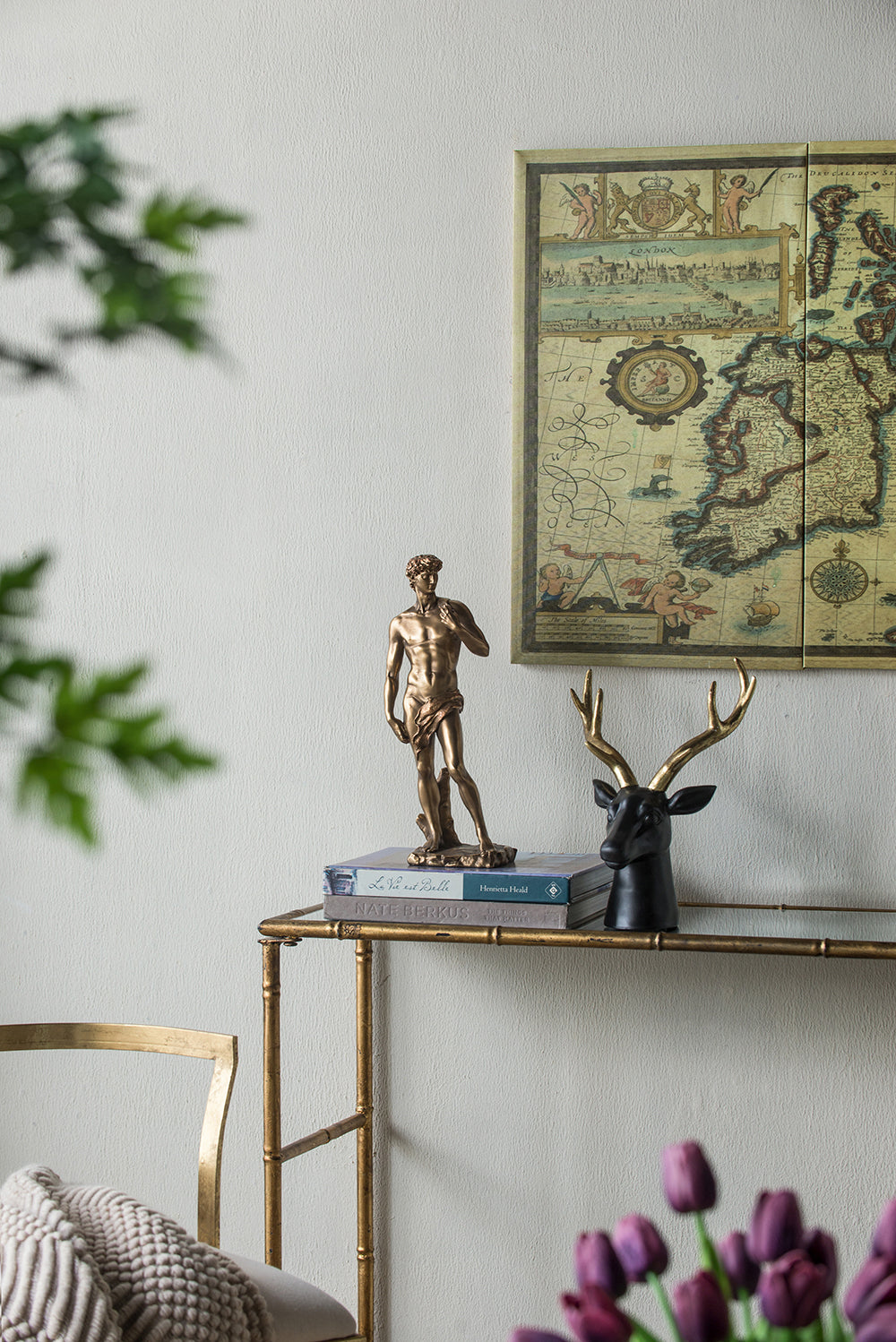 Decorative Gold David Statue