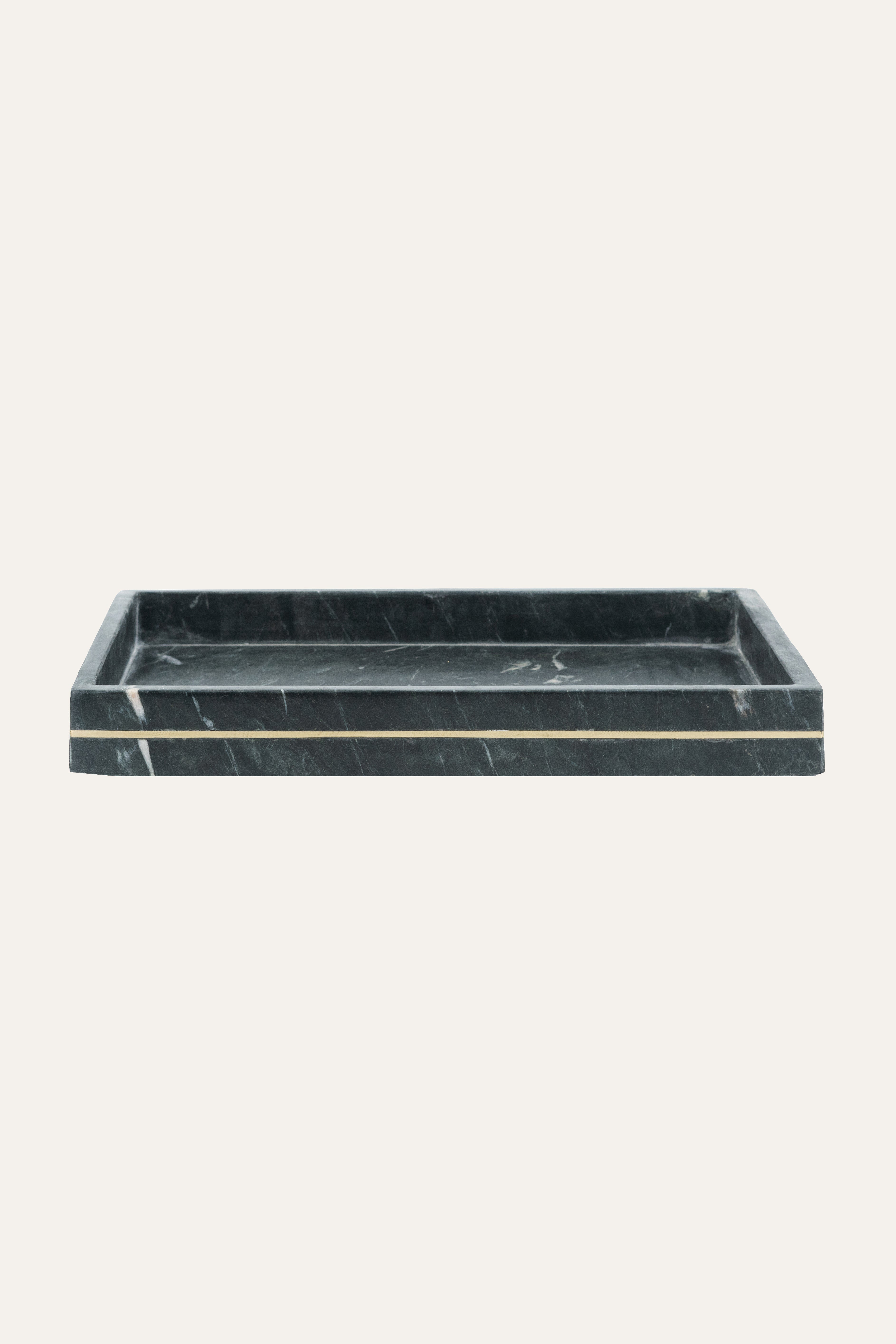 Black Marble Rectangular Tray