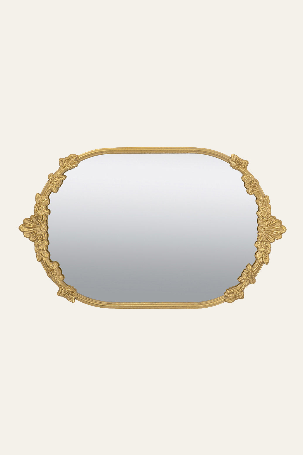 Decorative gold-framed mirror