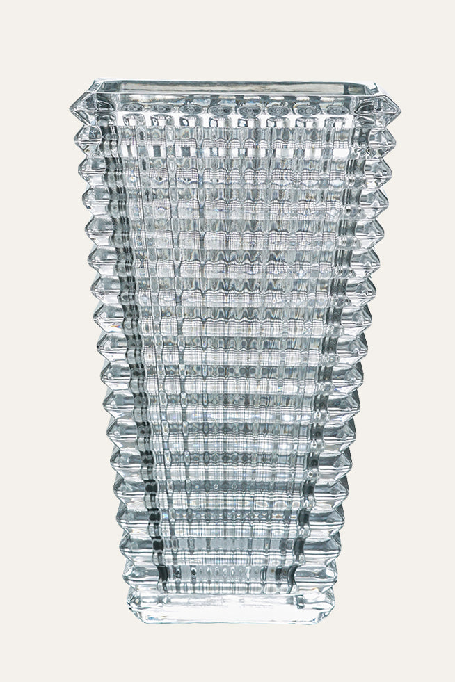 Clear glass vase