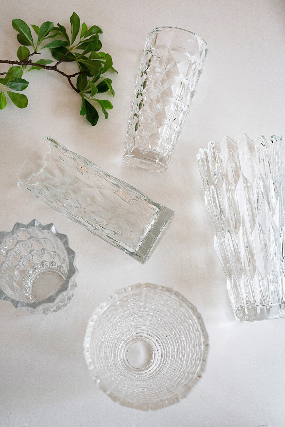 Tall Clear Glass Flower Vase