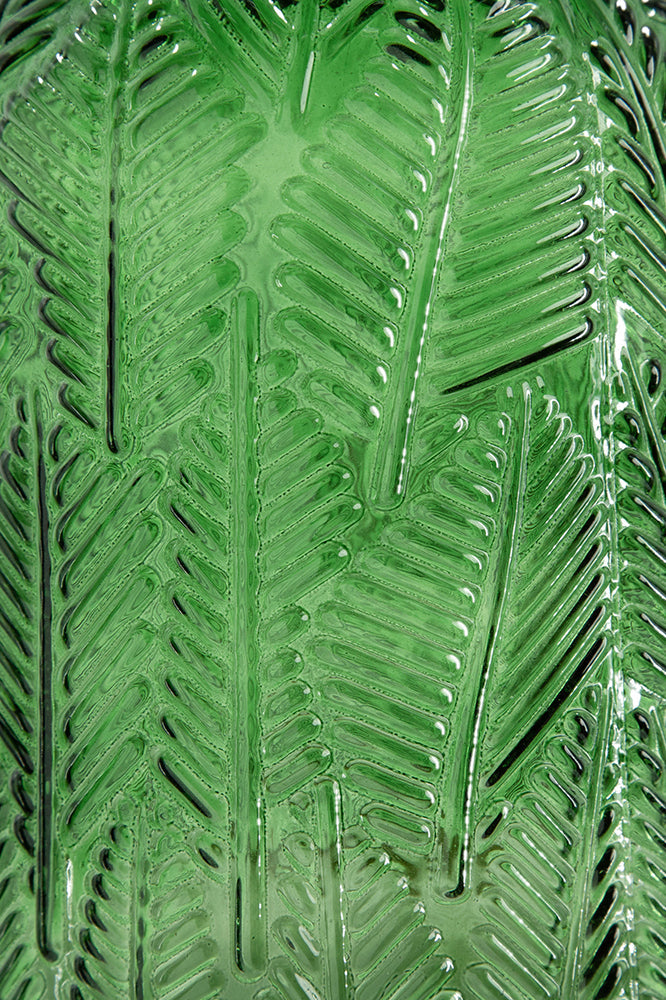 Green Textured Glass Vase