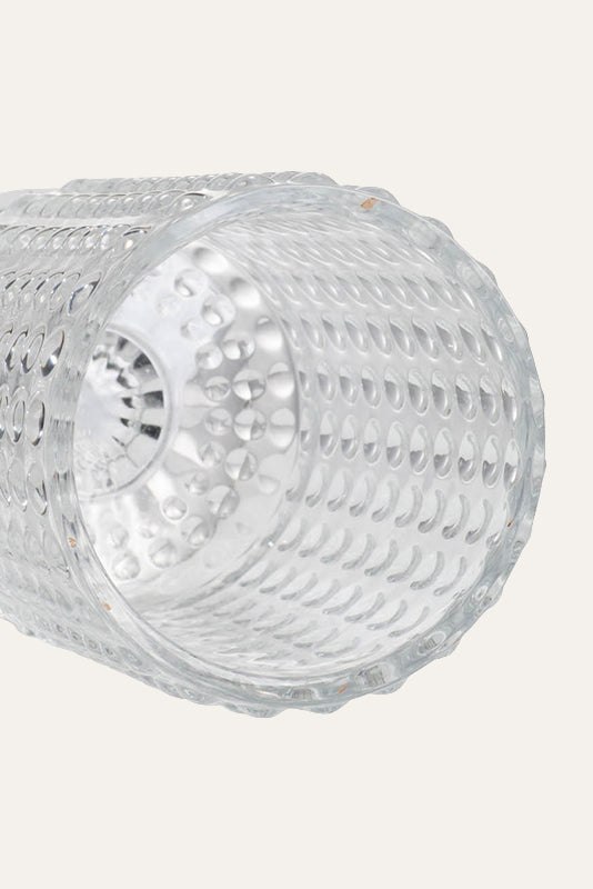 Clear Hobnail Glass Centerpiece Vase