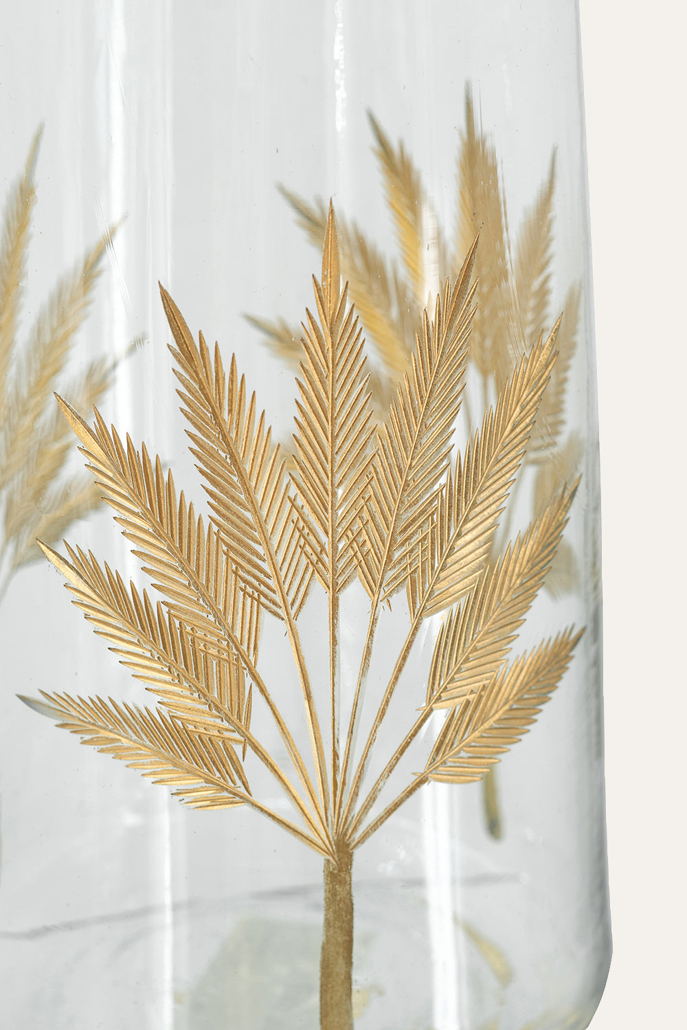 Vase with Gold Palm Leaf