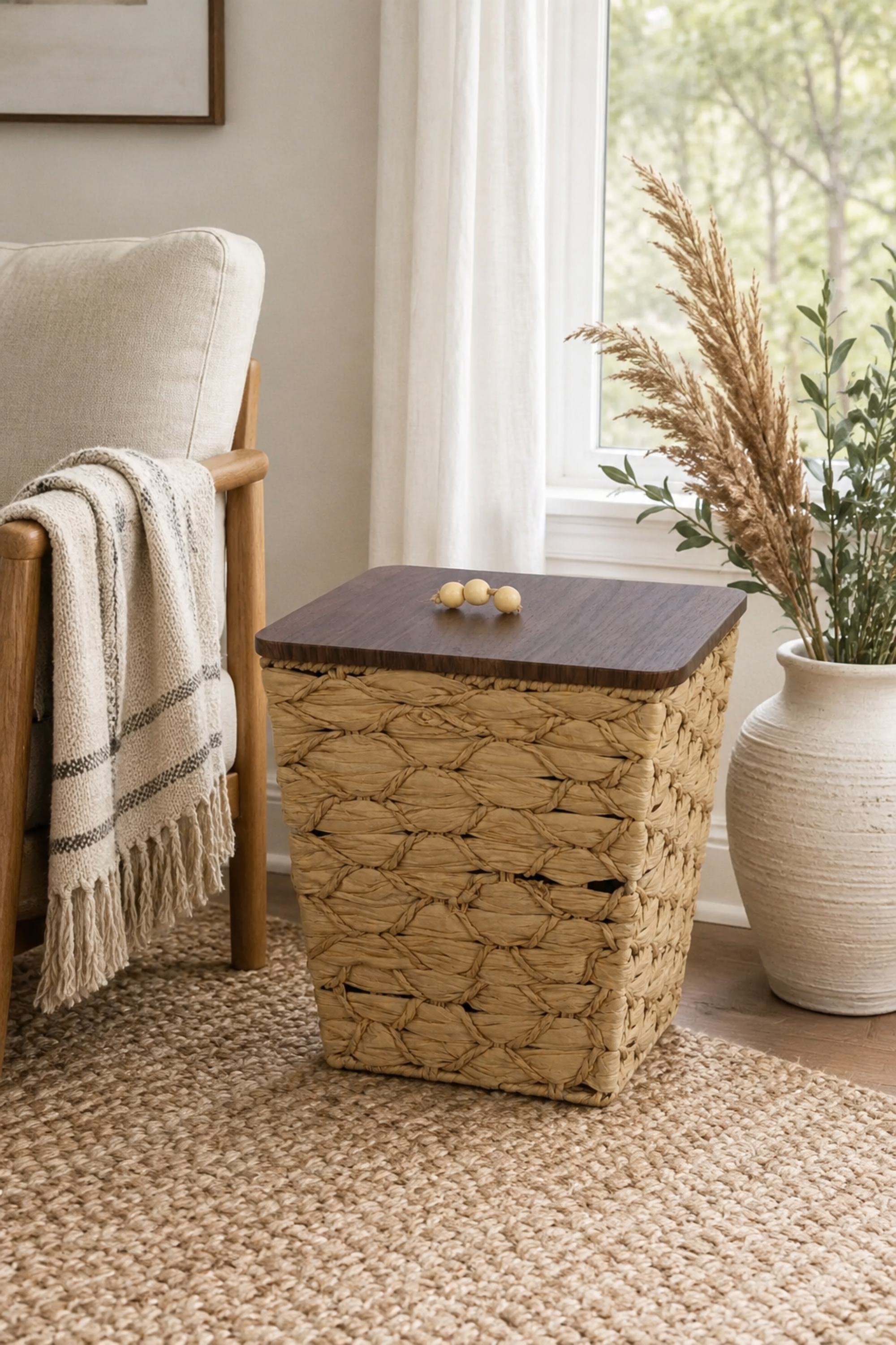 Elegant Storage Lidded Basket
