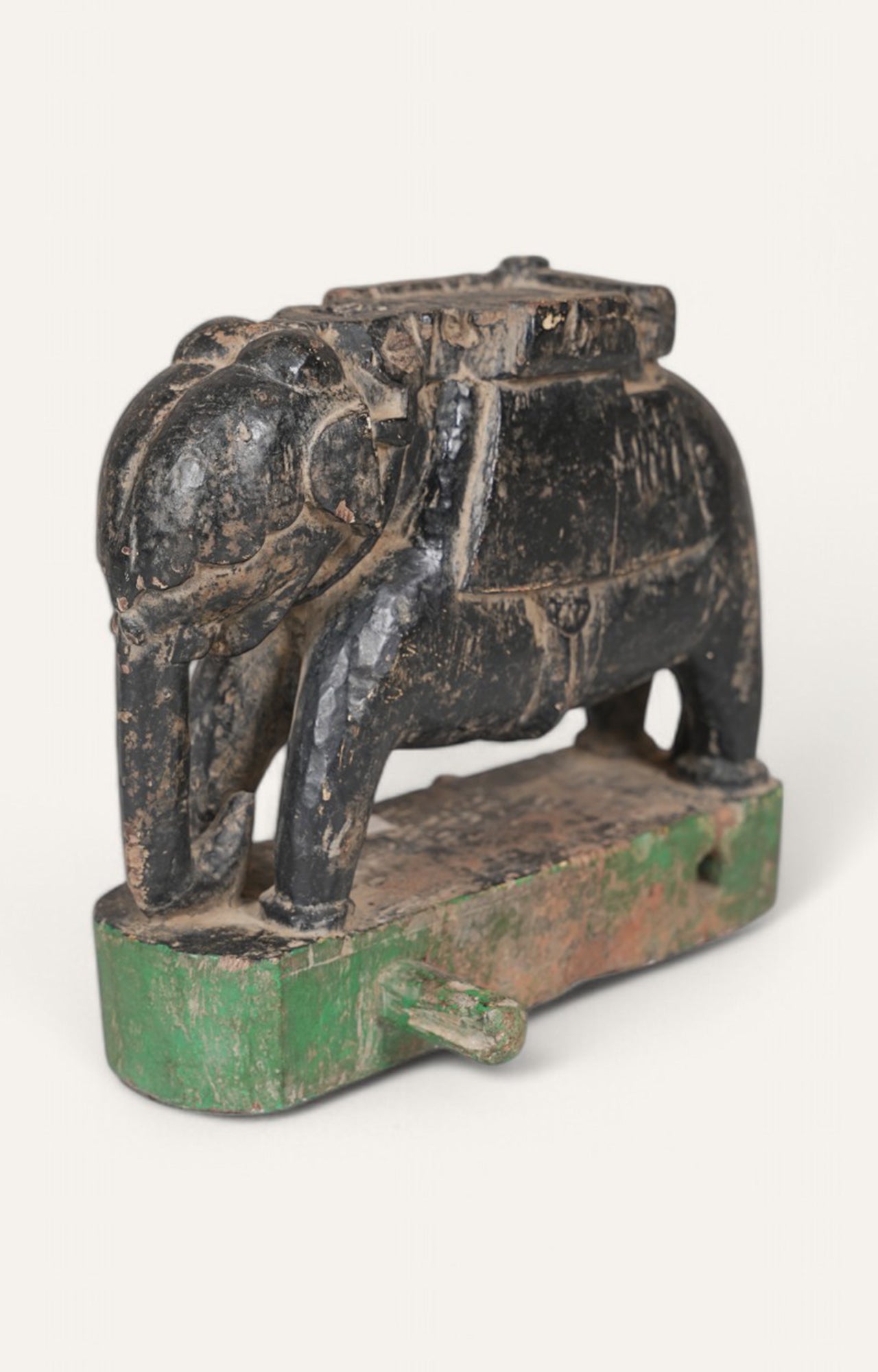 Elephant Statue in Black Teak