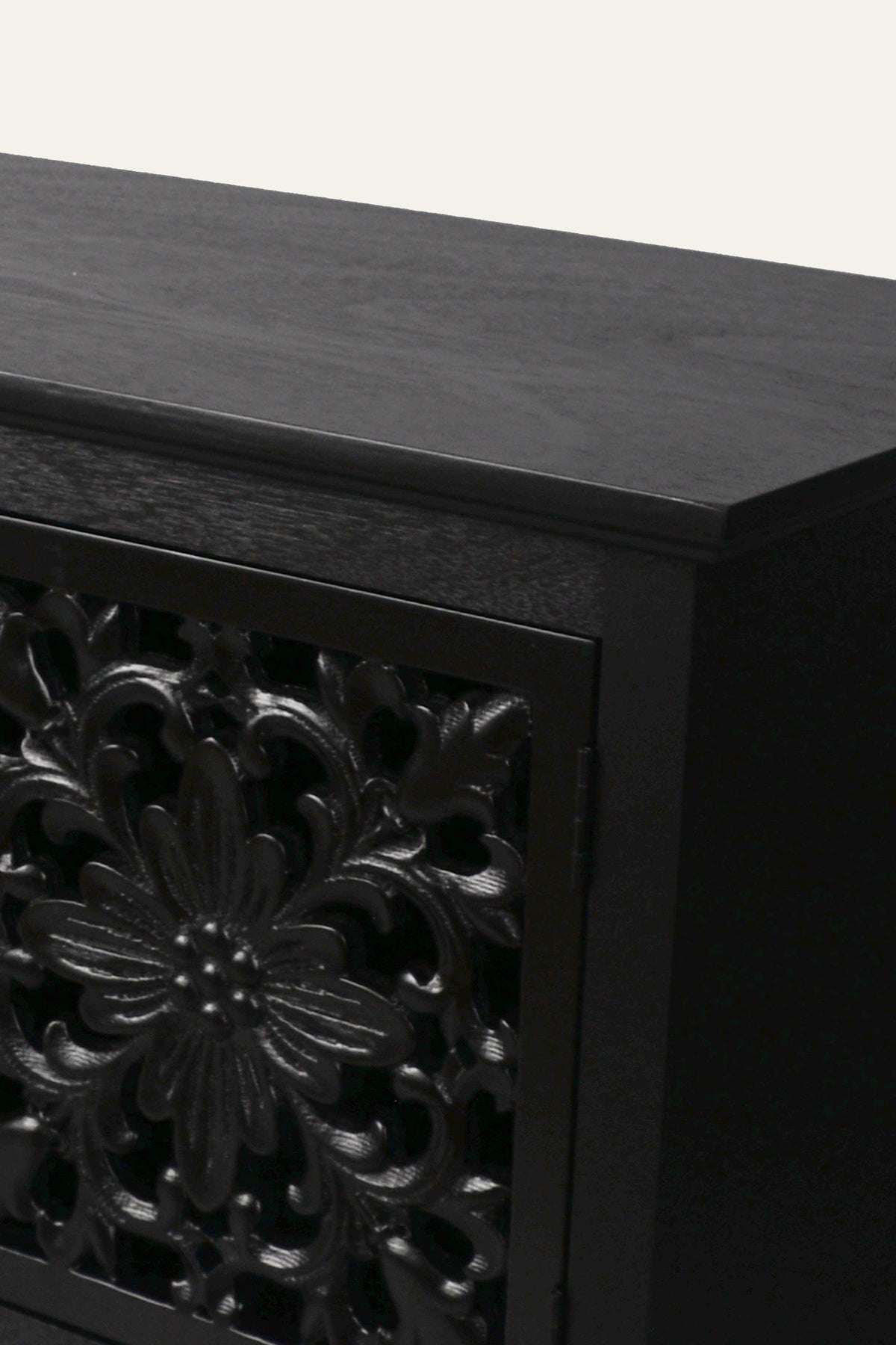 Floral Carved TV Unit