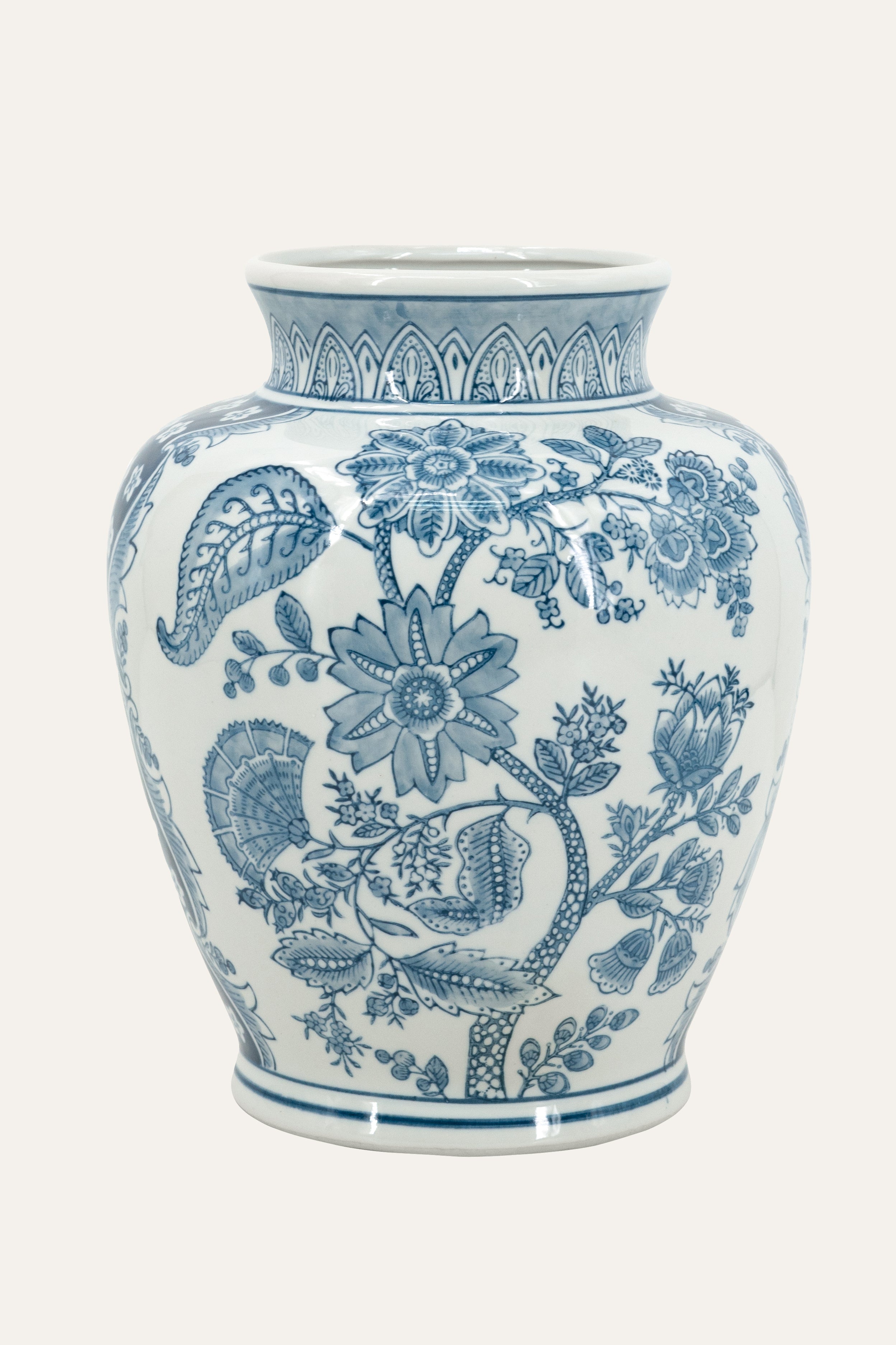 Floral Chinoiserie Porcelain Vase