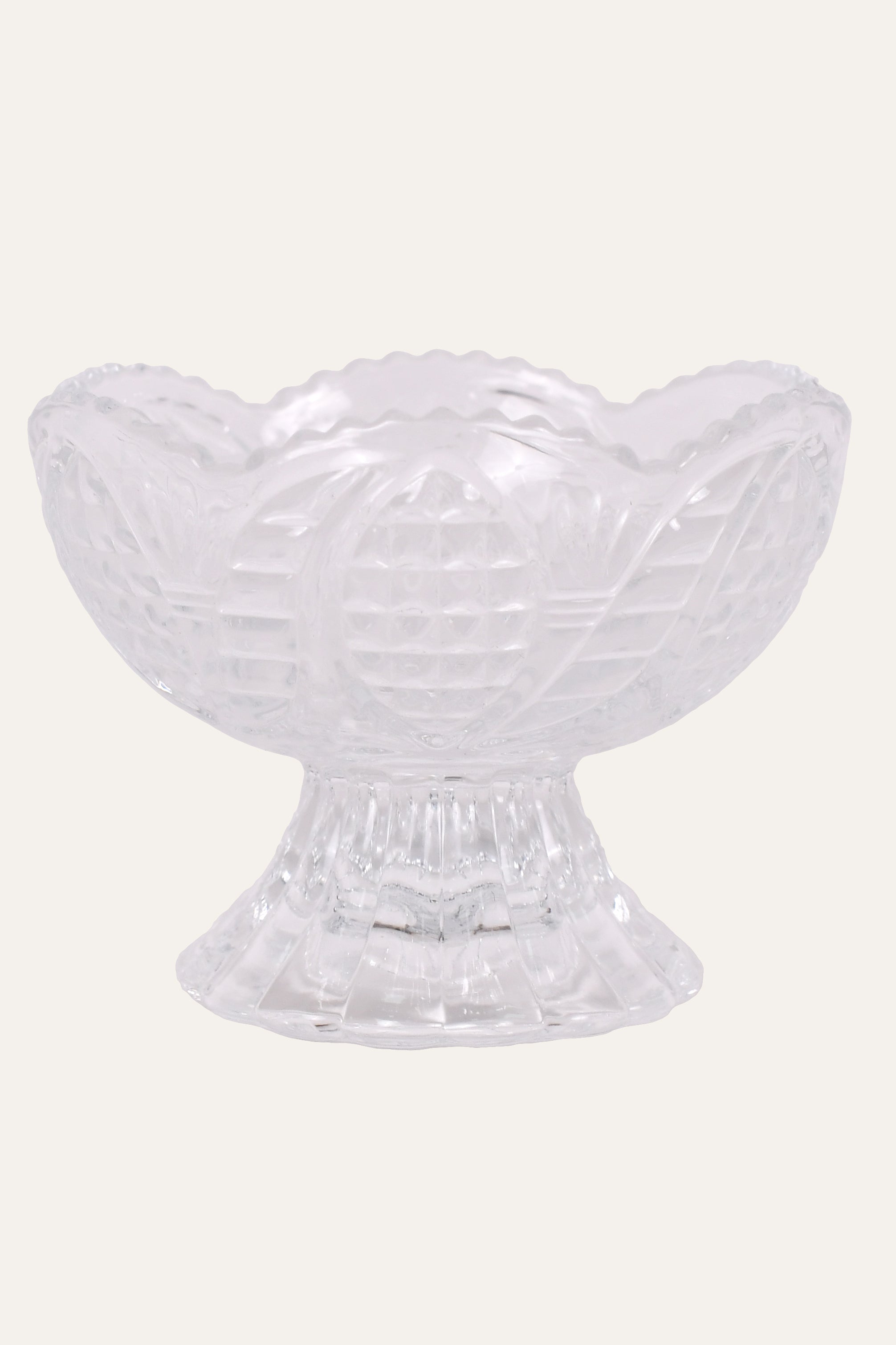Fluted Glass Bowl for Snacks and Desserts