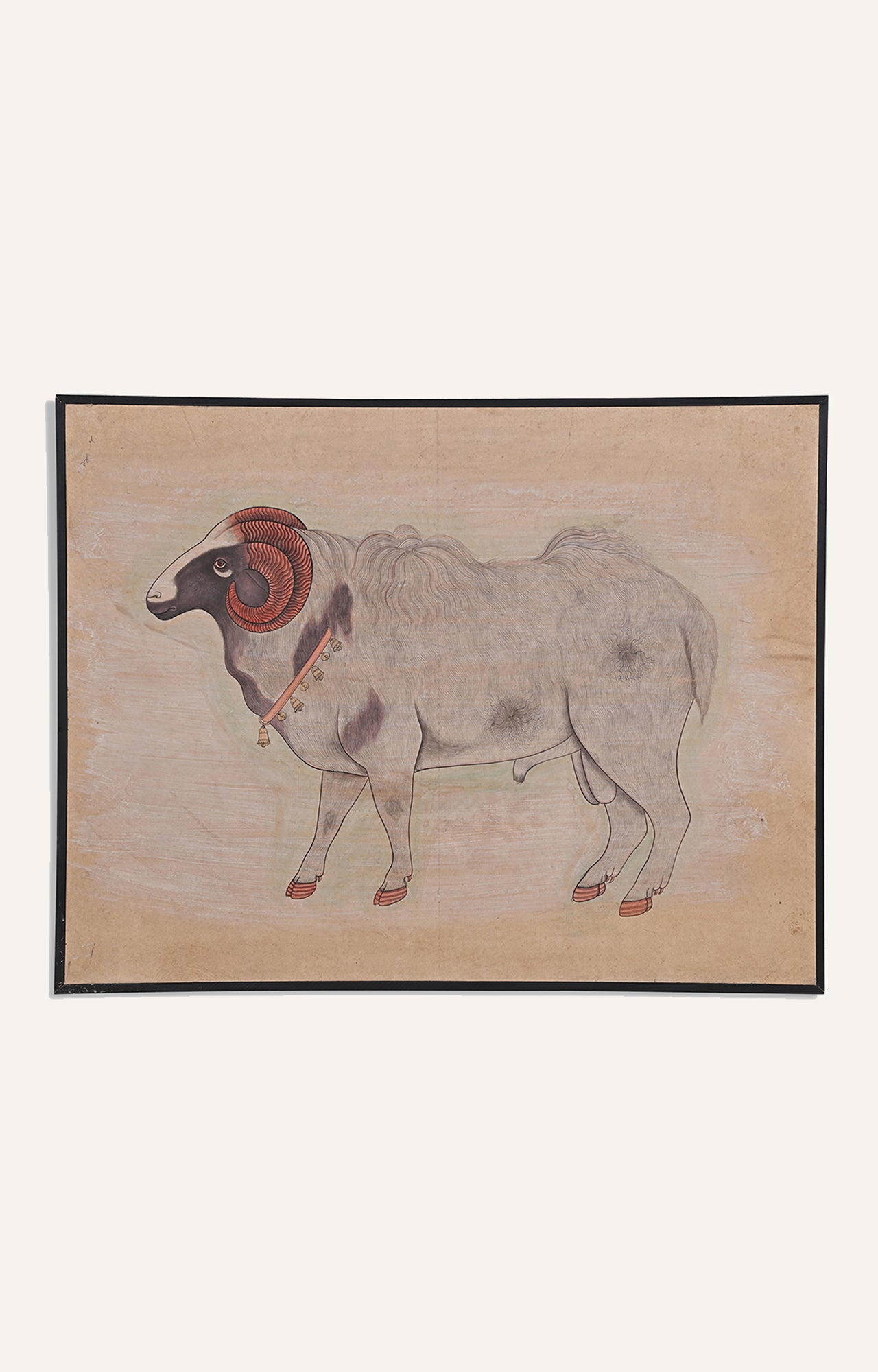 Framed artwork of a ram 