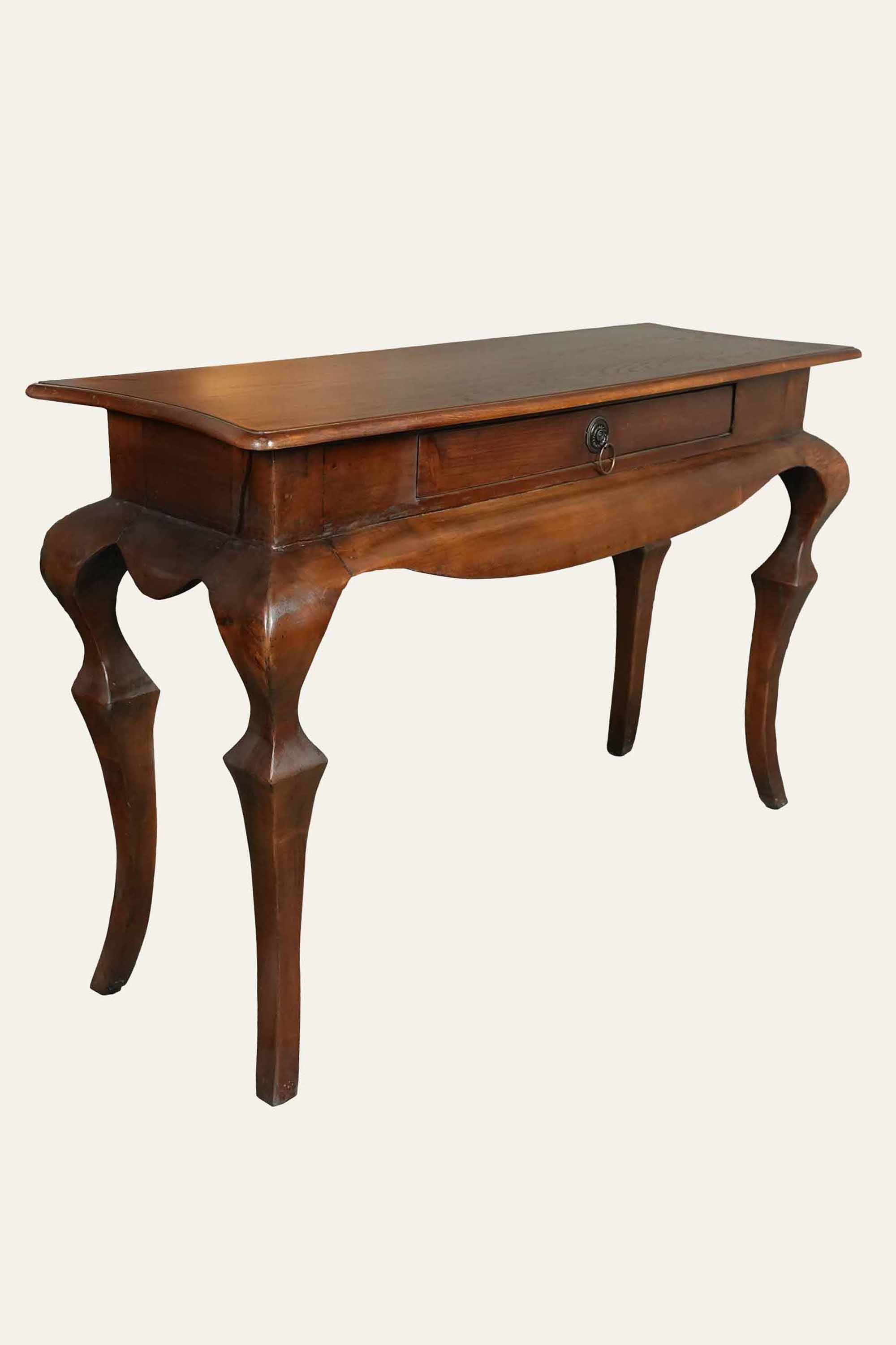 French-Style Wooden Study Desk with Storage Drawer