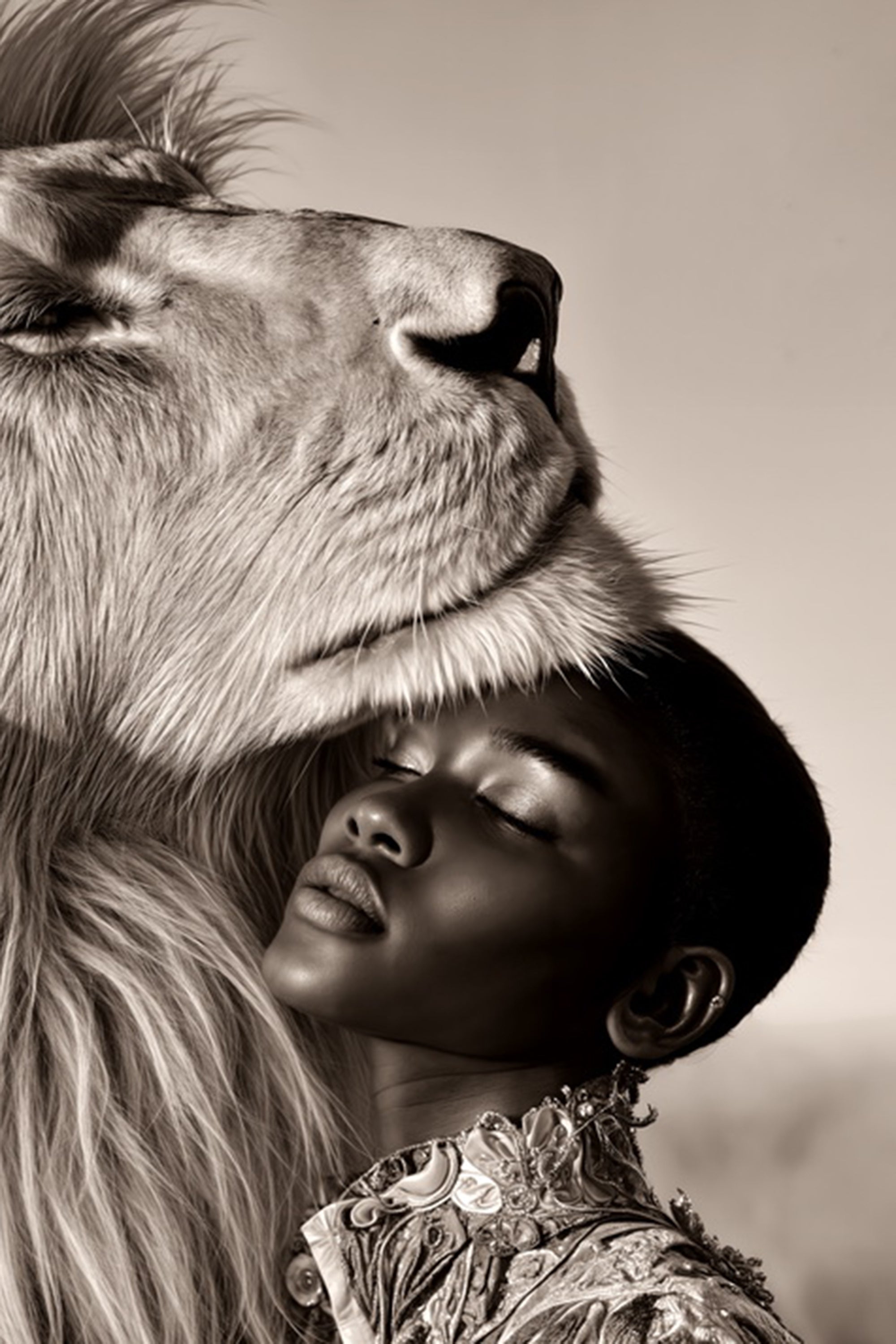 The Lion's Embrace Portrait