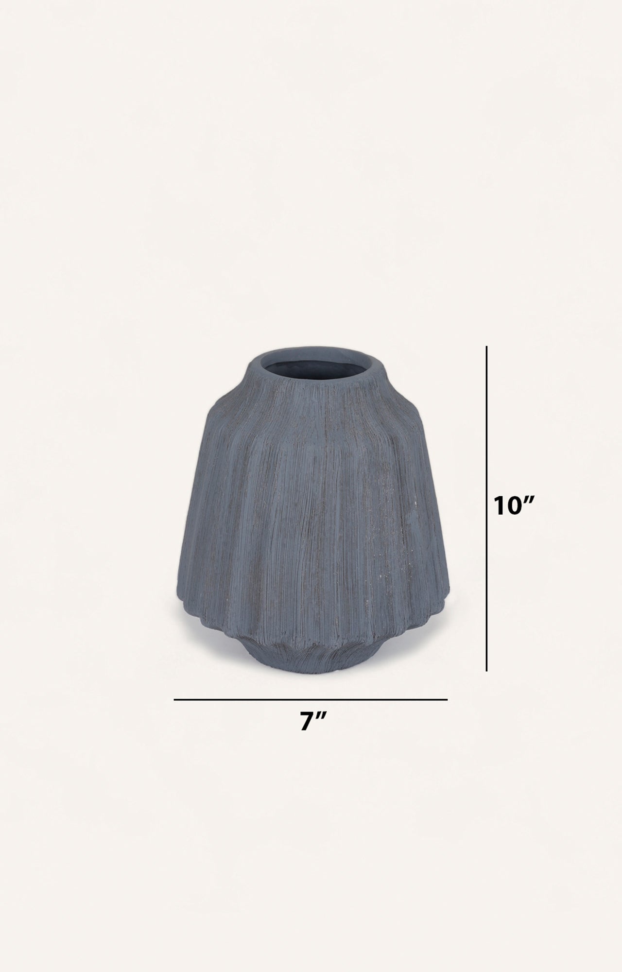 GREY CERAMIC VASE_size