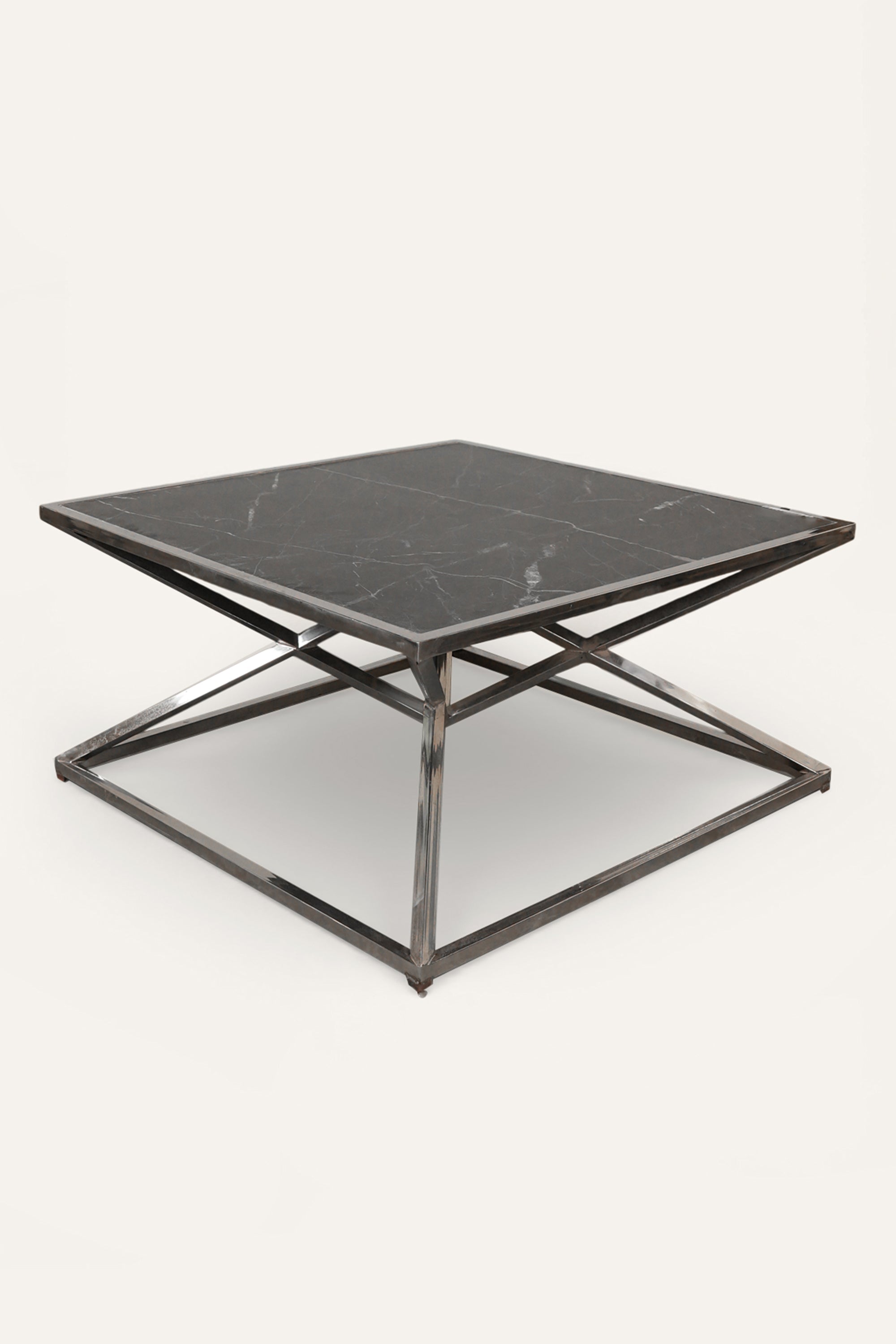 Geometric Black Marble Coffee Table
