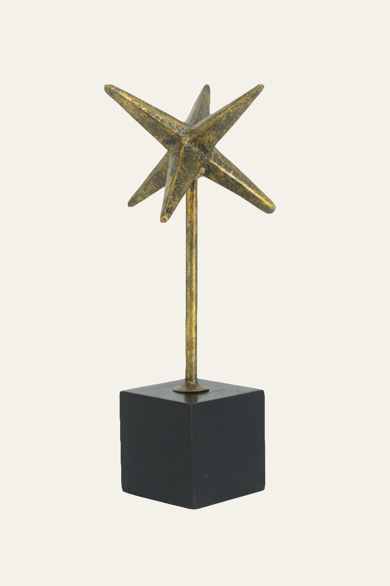 Gold Star Sculpture for Table Décor