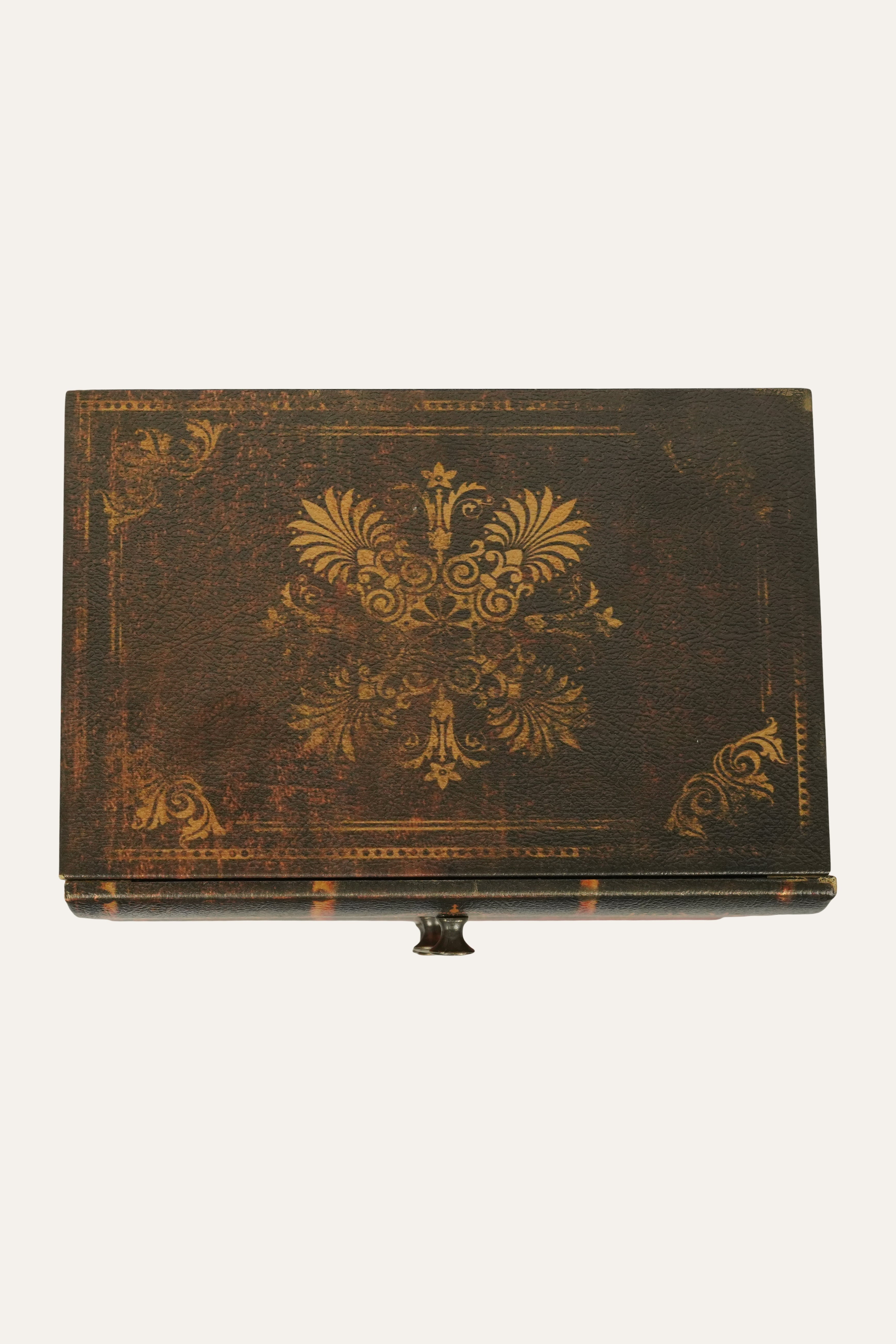 Gold medallion embossed storage box