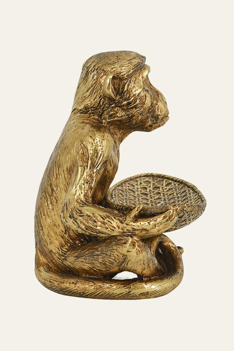 Gold monkey figurine