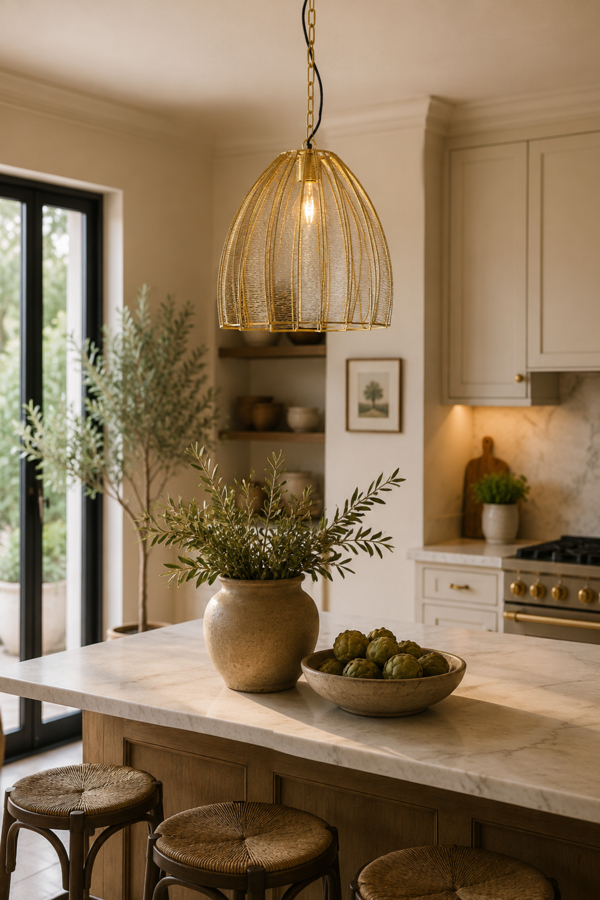 Golden Dome Pendant Light