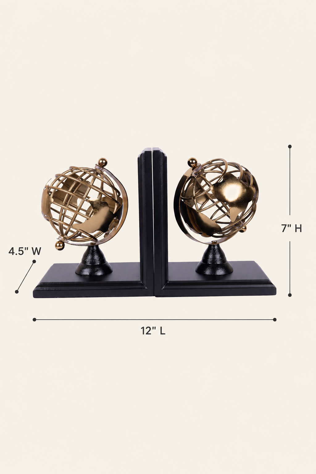 Golden Globe Bookends Set of 2