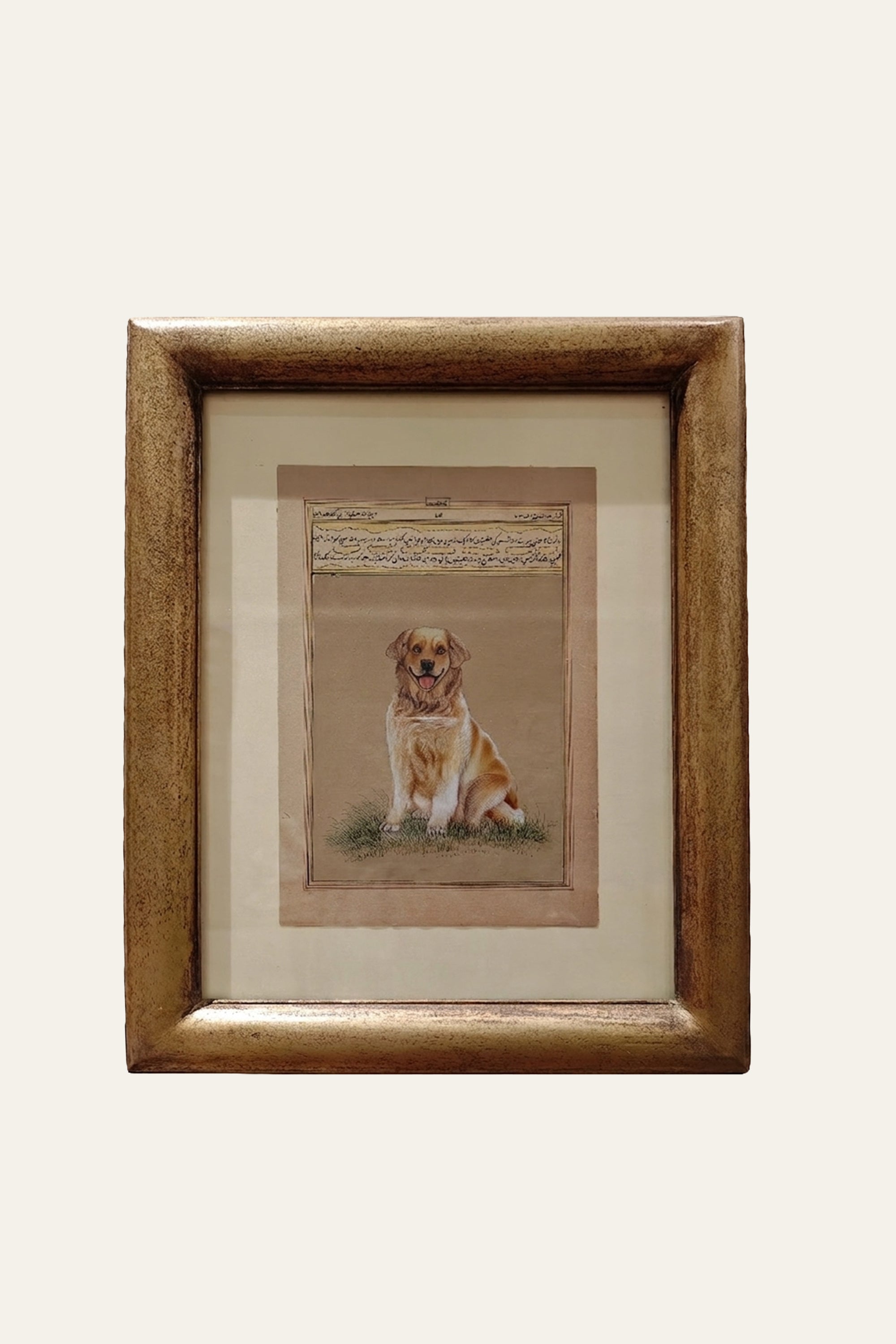 Golden Retriever Miniature Painting