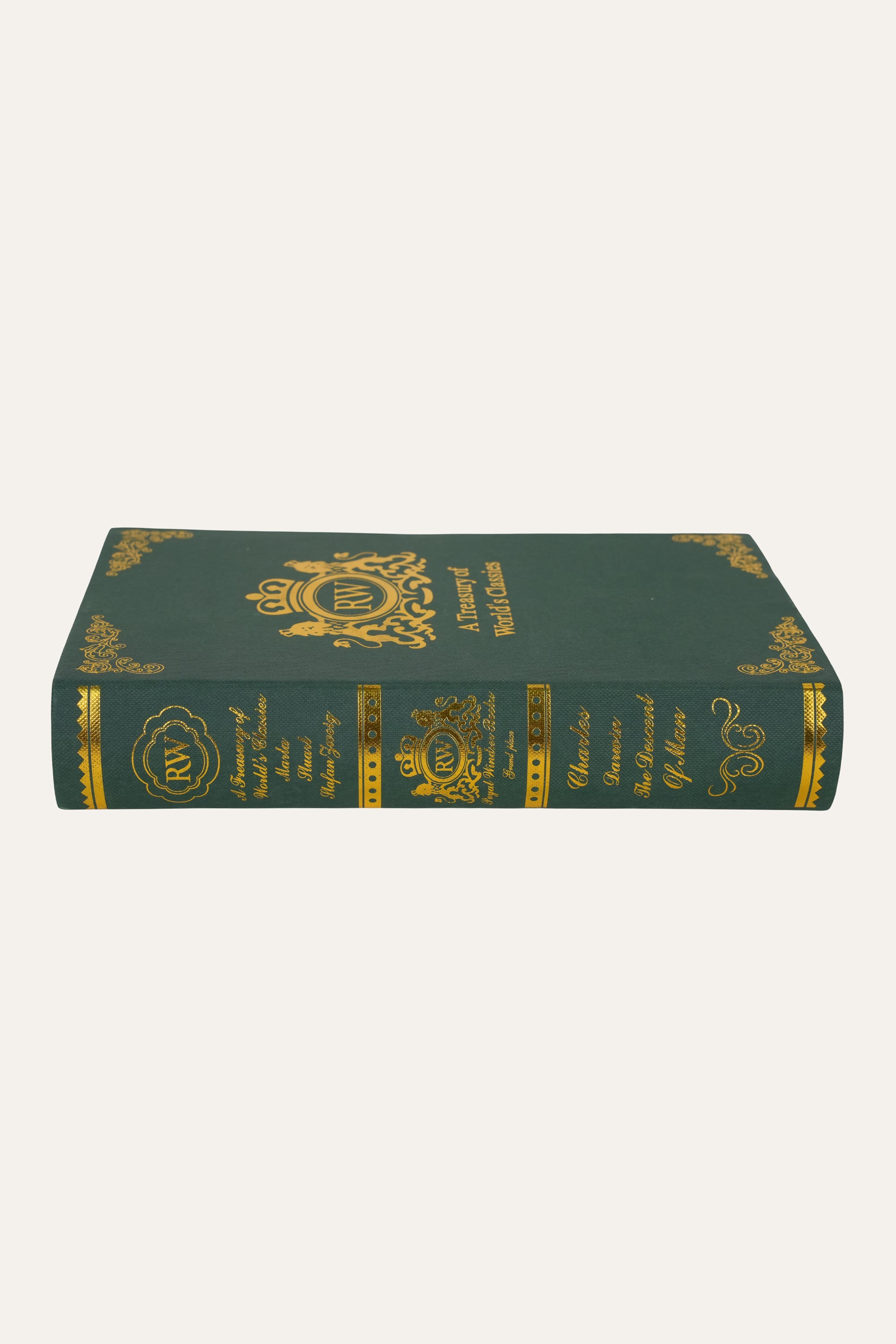 Green Decorative Book with Gold Detailing