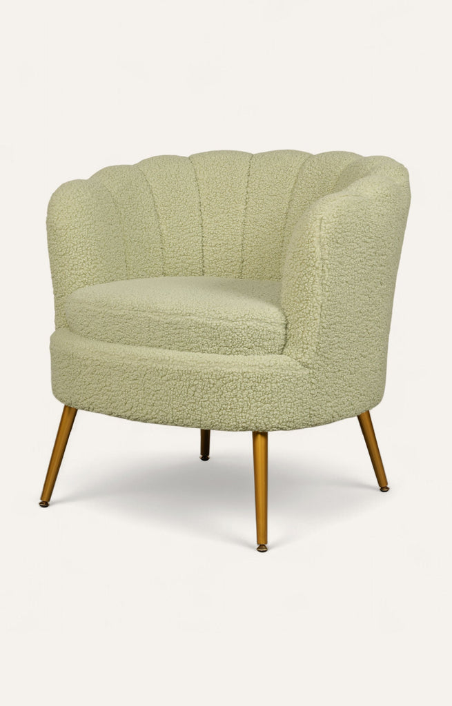 Green textured armchair 