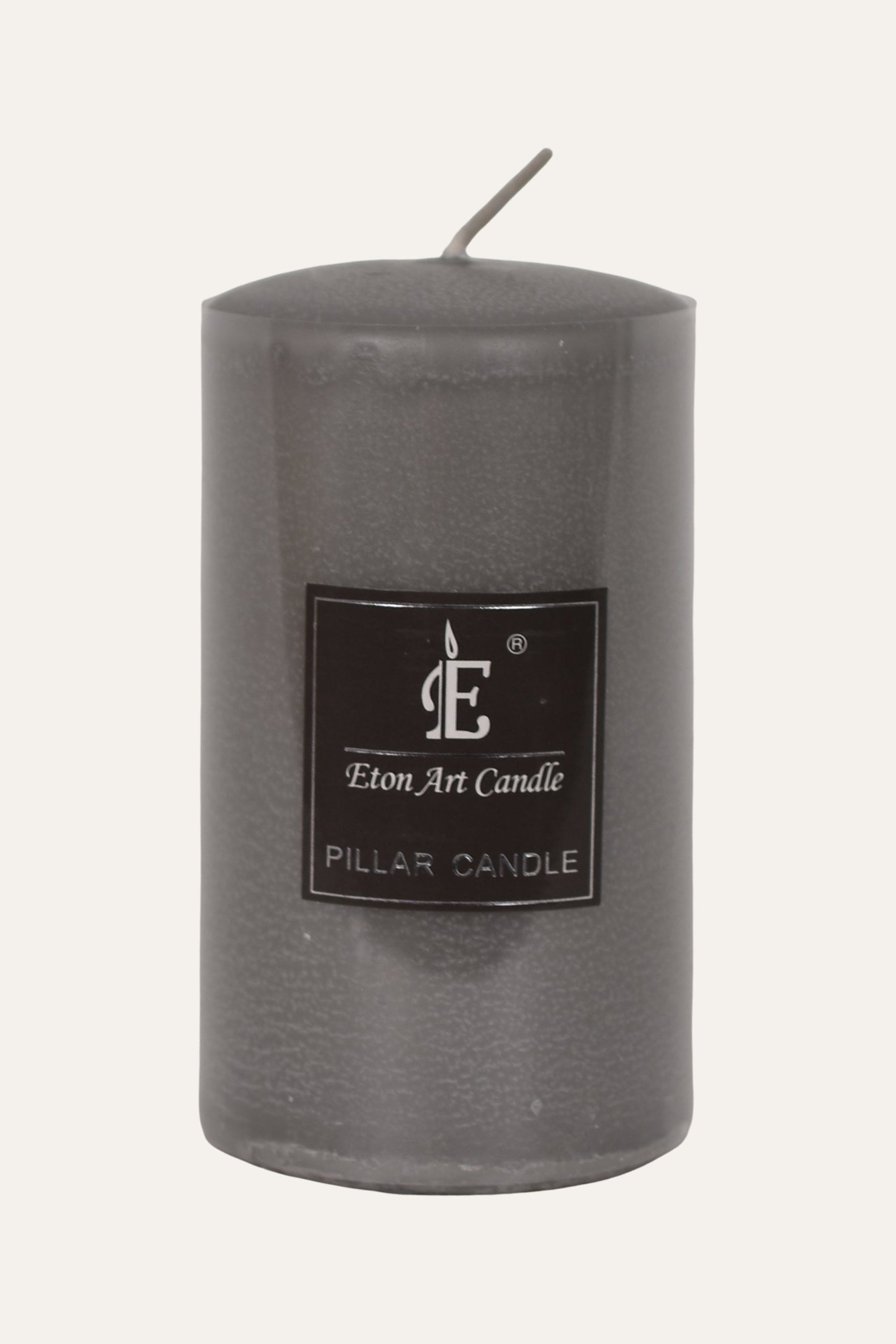 Grey Classic Pillar Candle