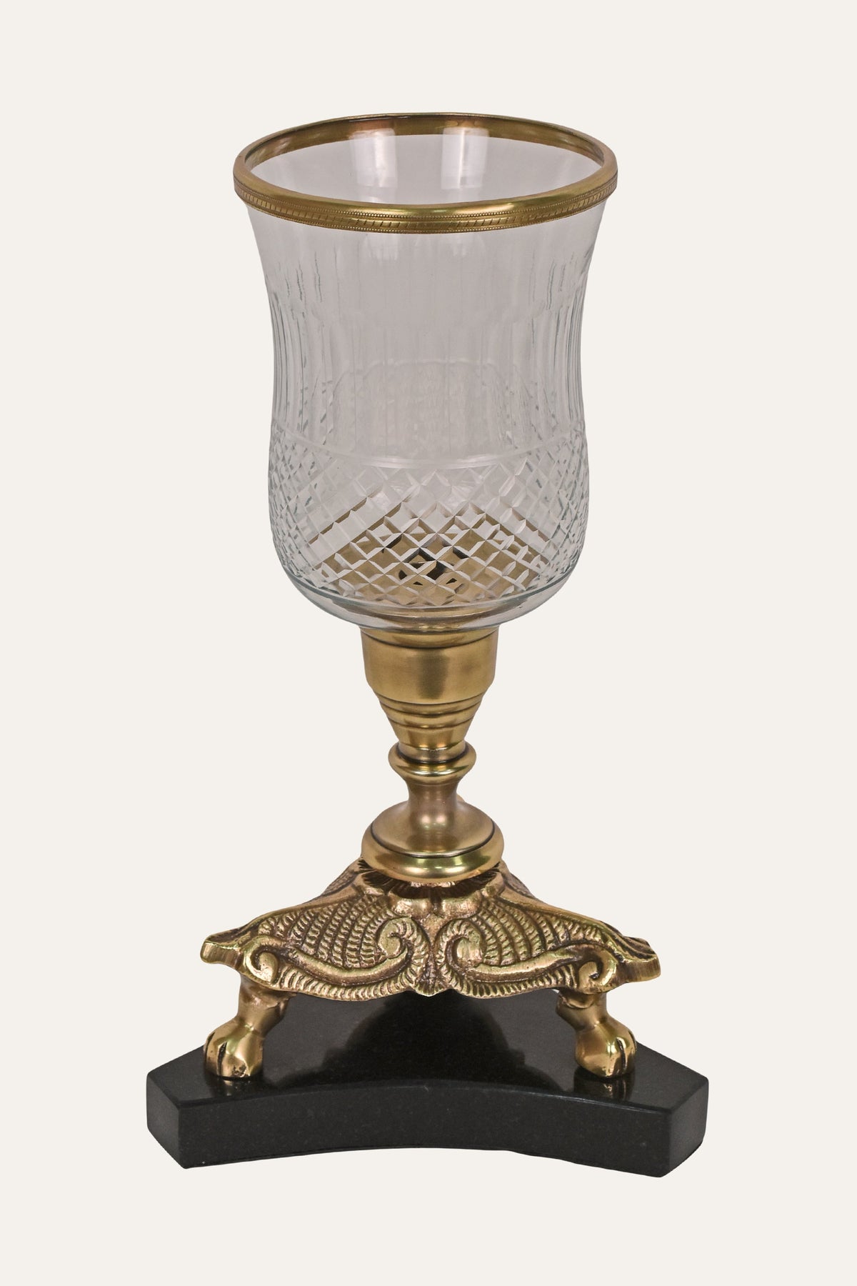 Glass Hurricane Candle Holder
