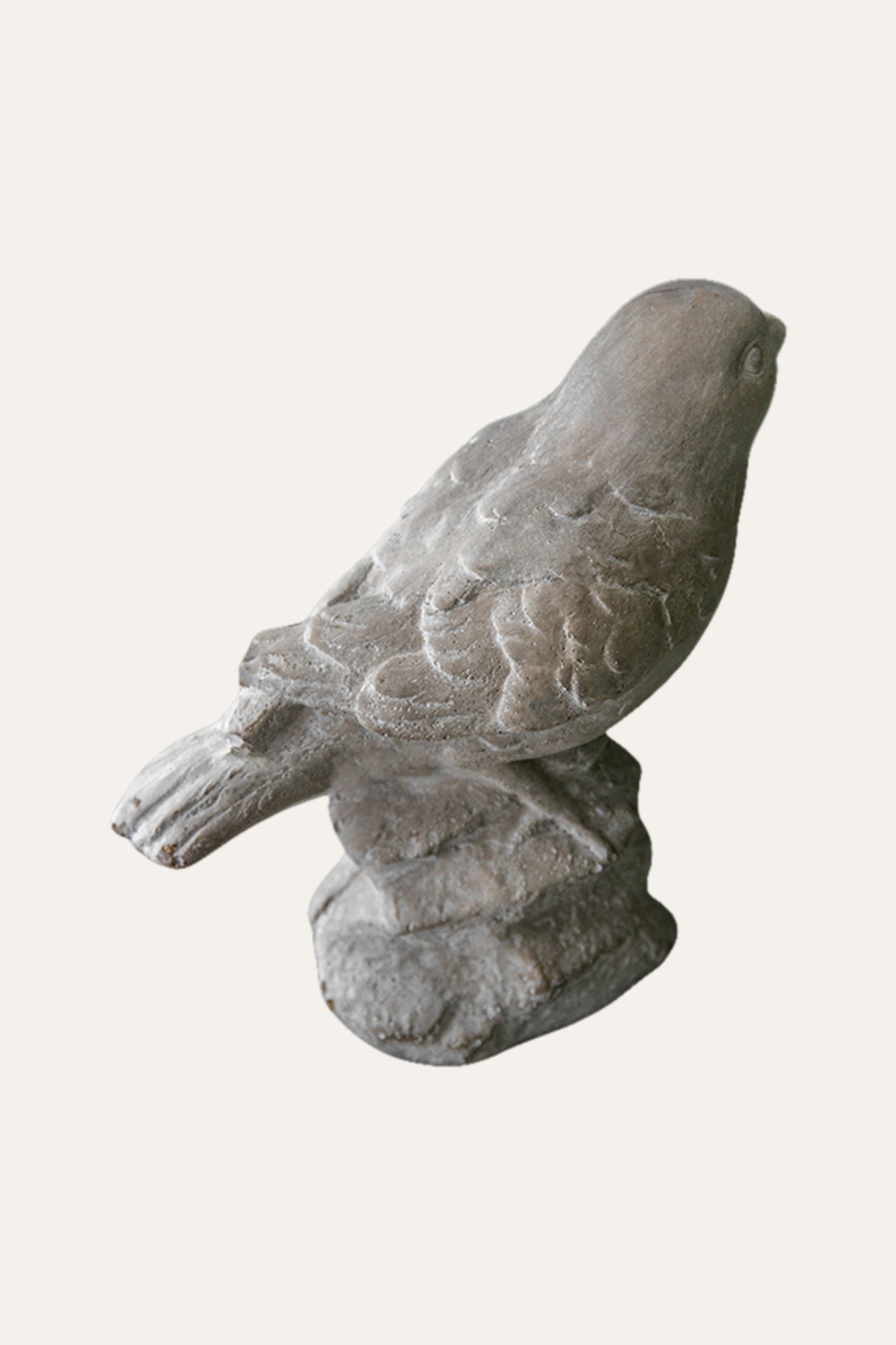 Perched Bird Figurine on Rock Base - Big