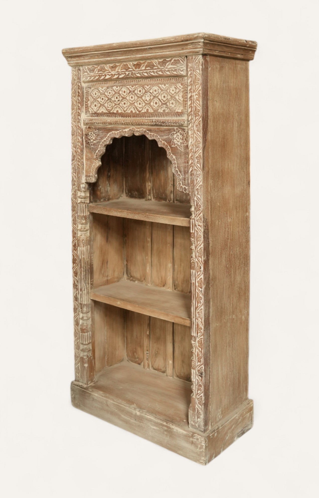 Hand-Carved Mango Wood Shelf