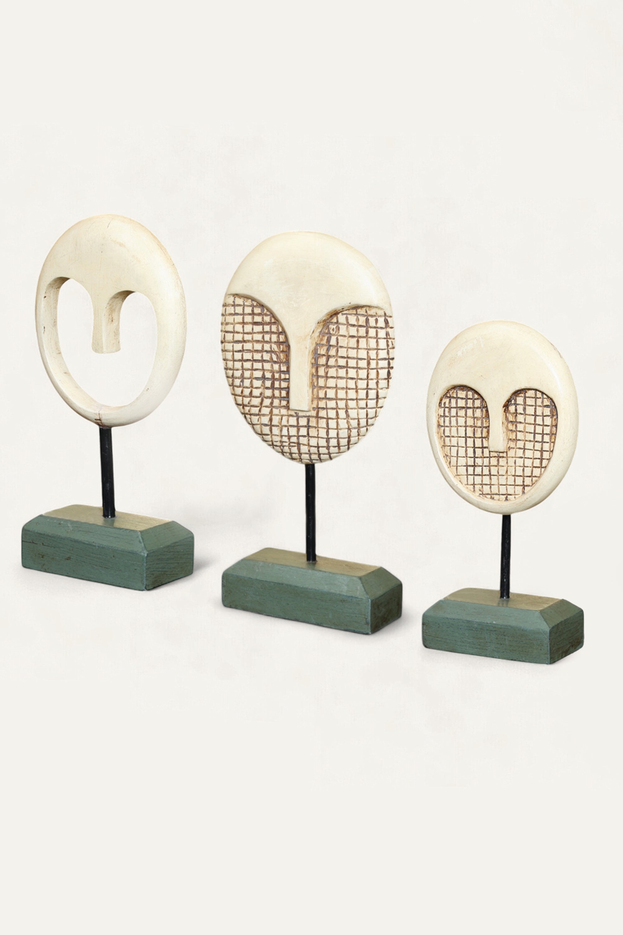 Hand Carved Tribal Mask Wall Décor