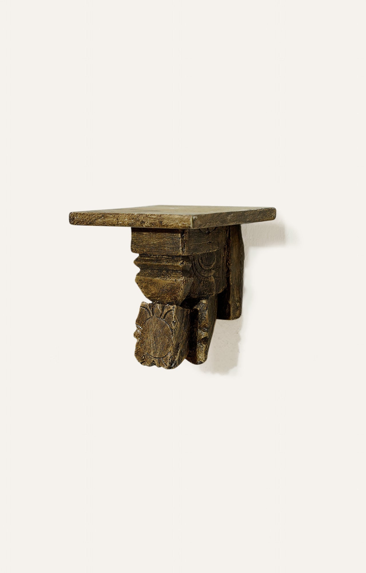 Hand Carved Wooden Wall Bracket