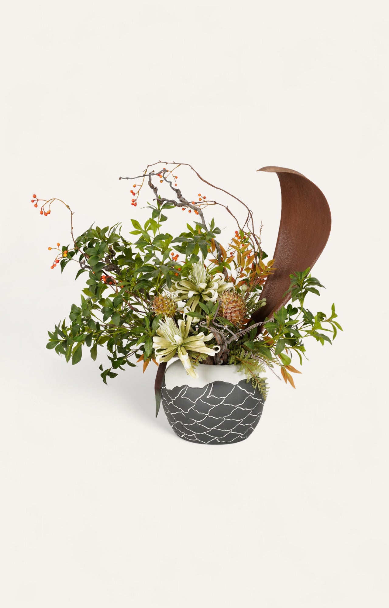 Hand painted Faux Planter