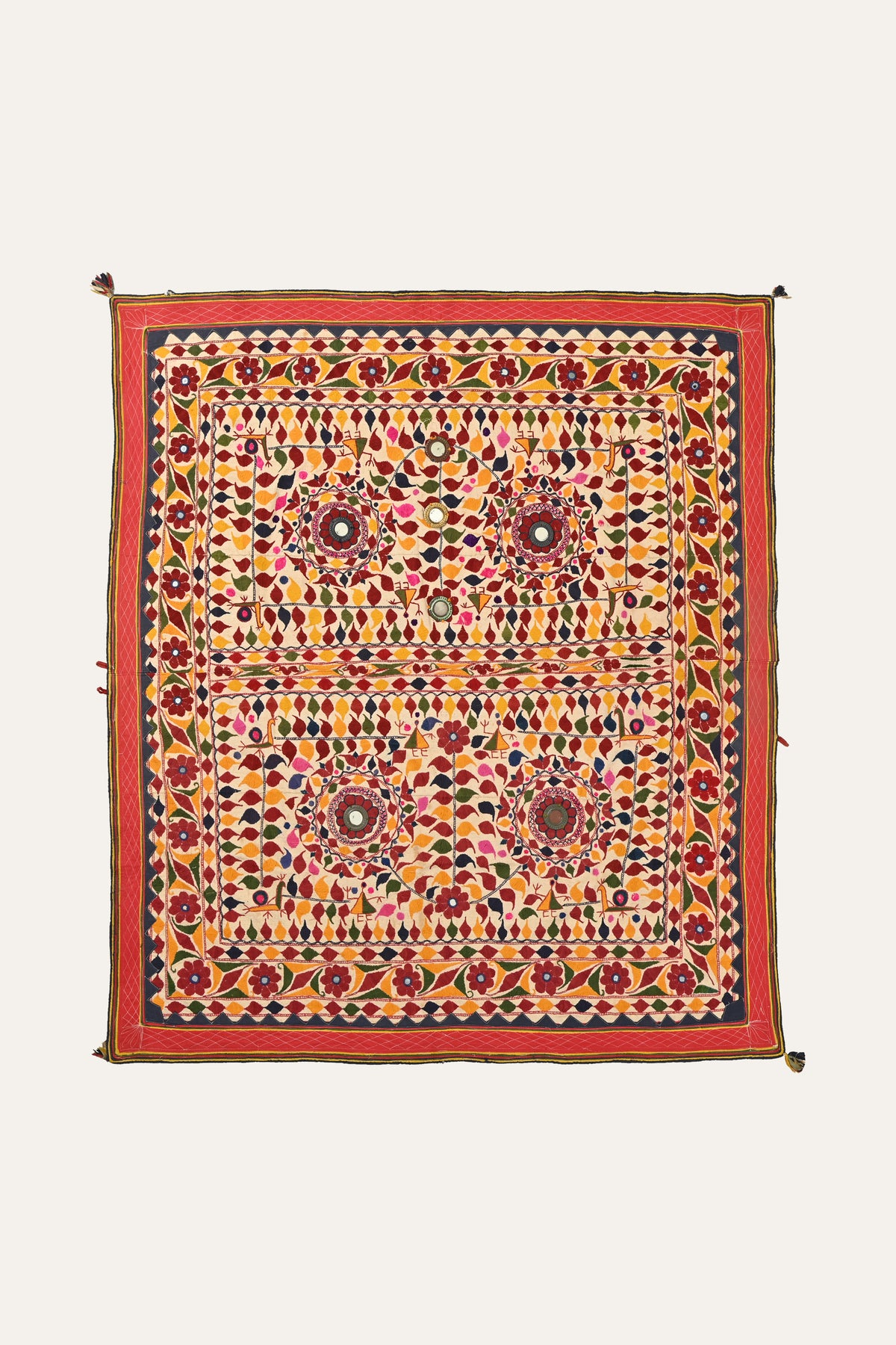 Handcrafted Kutch Kathiawar embroidery wall hanging