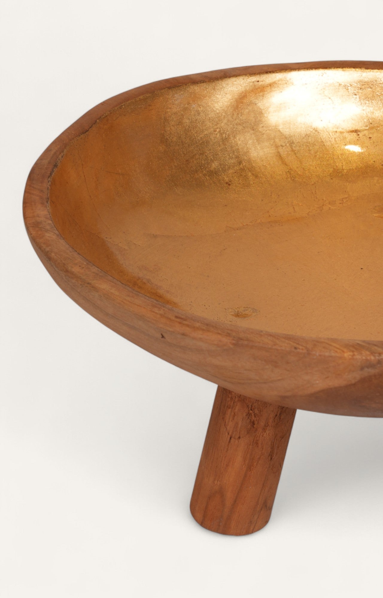 Handcrafted wooden decorative bowl