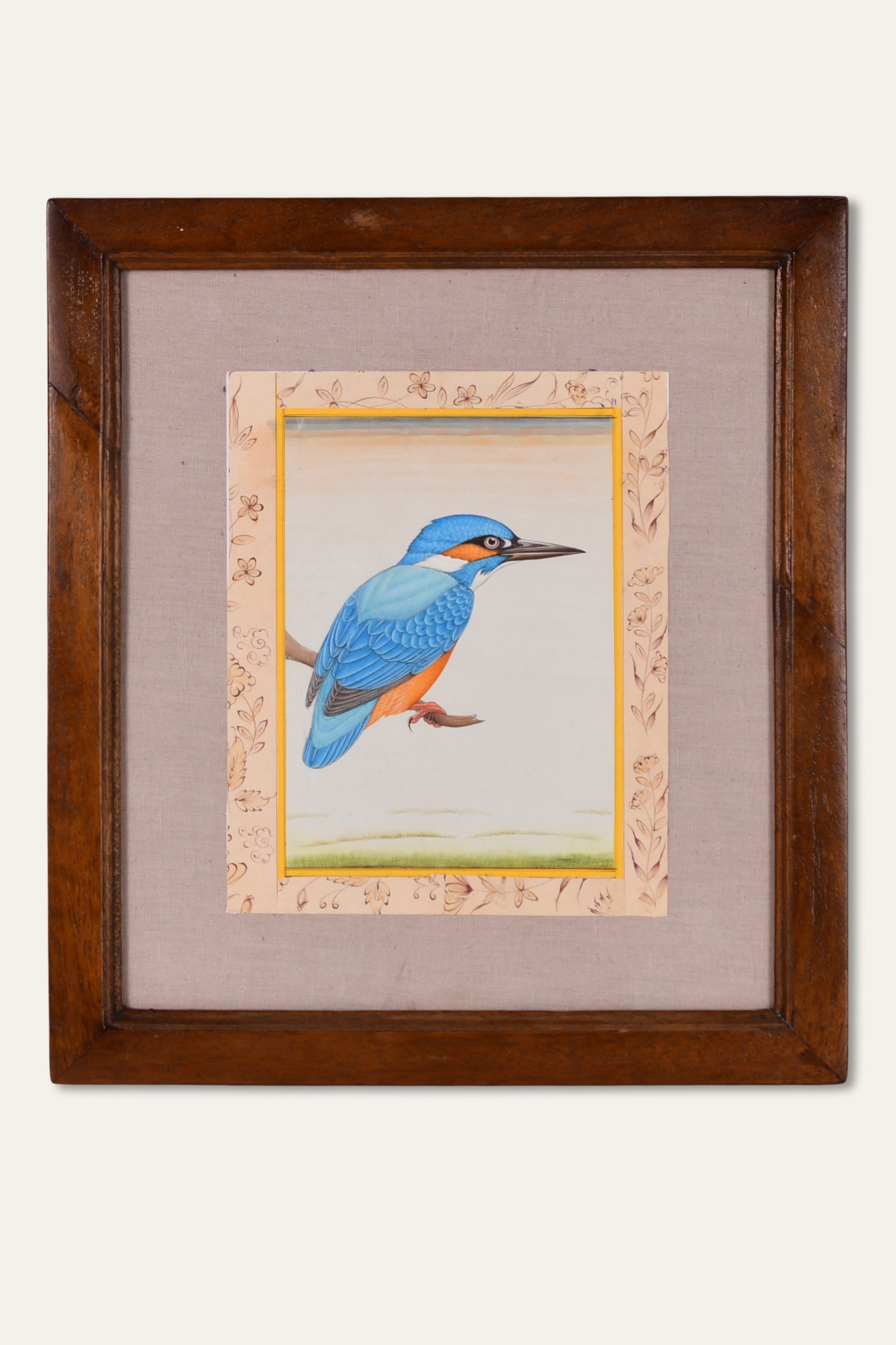 Handmade Kingfisher Bird Painting