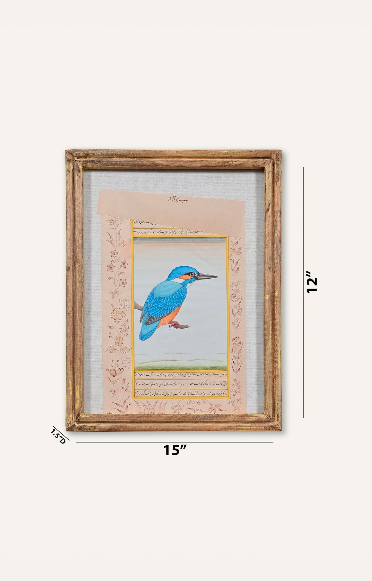 Handmade Kingfisher Bird_size