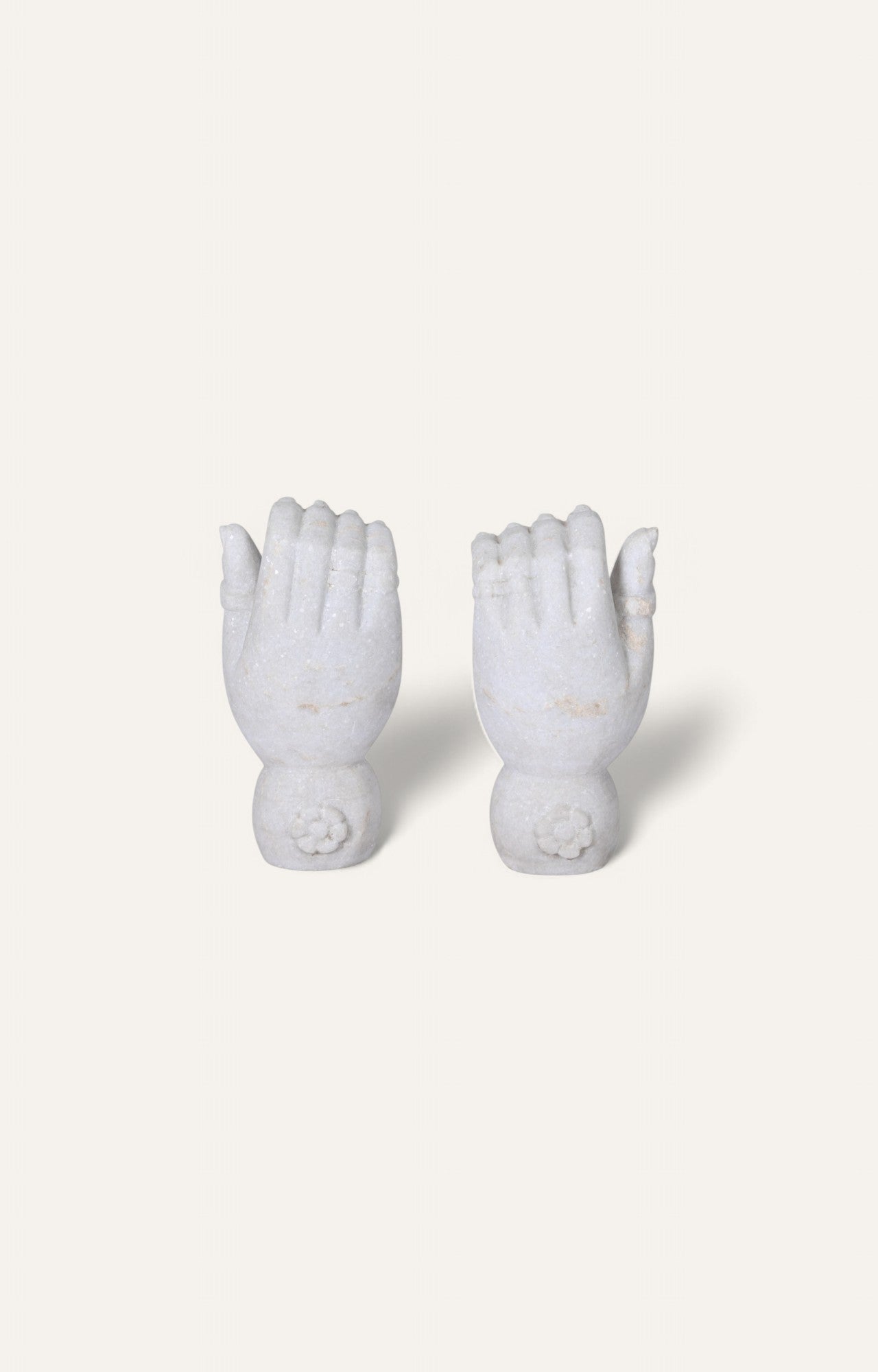 Hands Support marble bookend Set