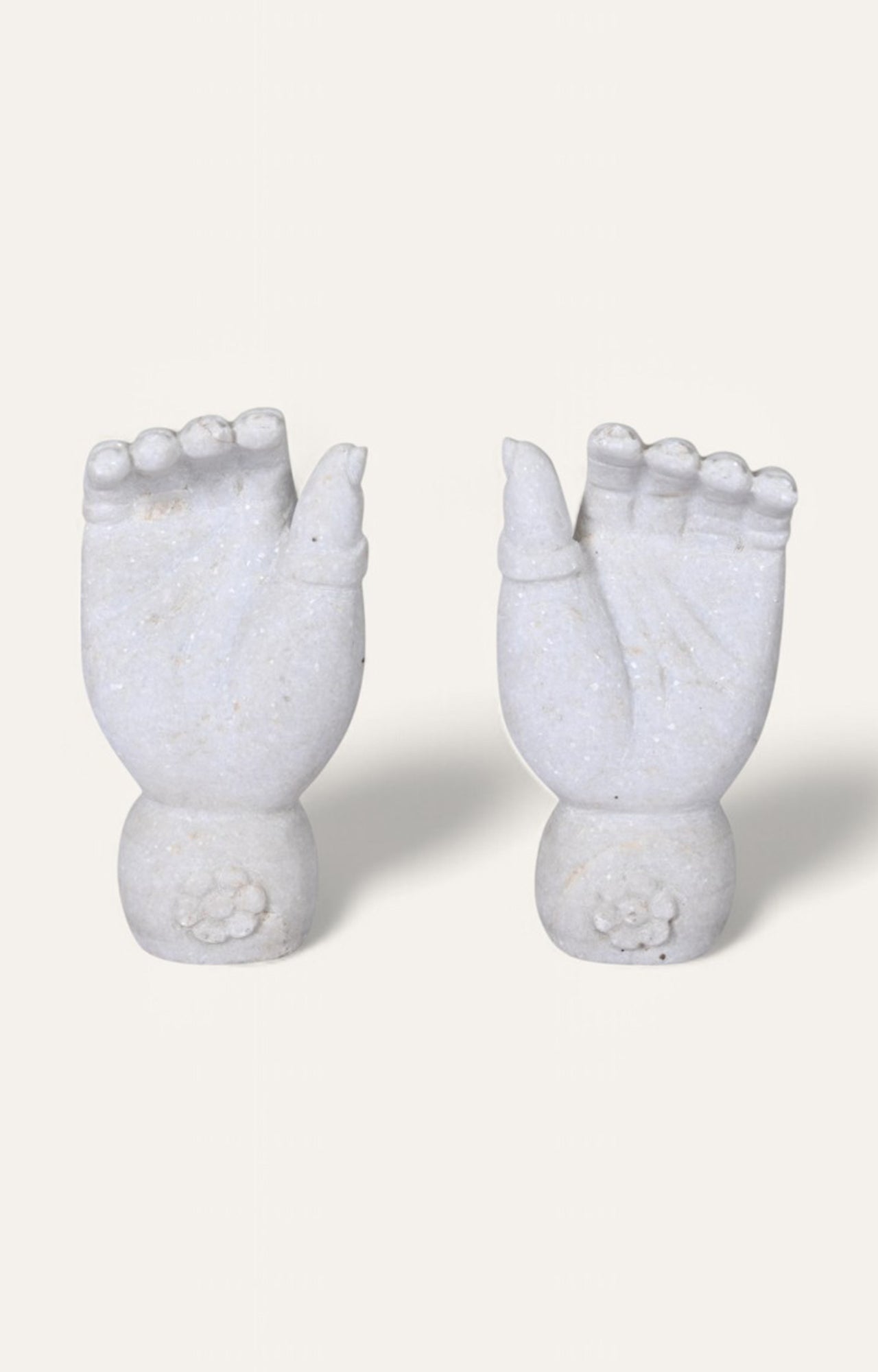 Hands of Support marble bookends