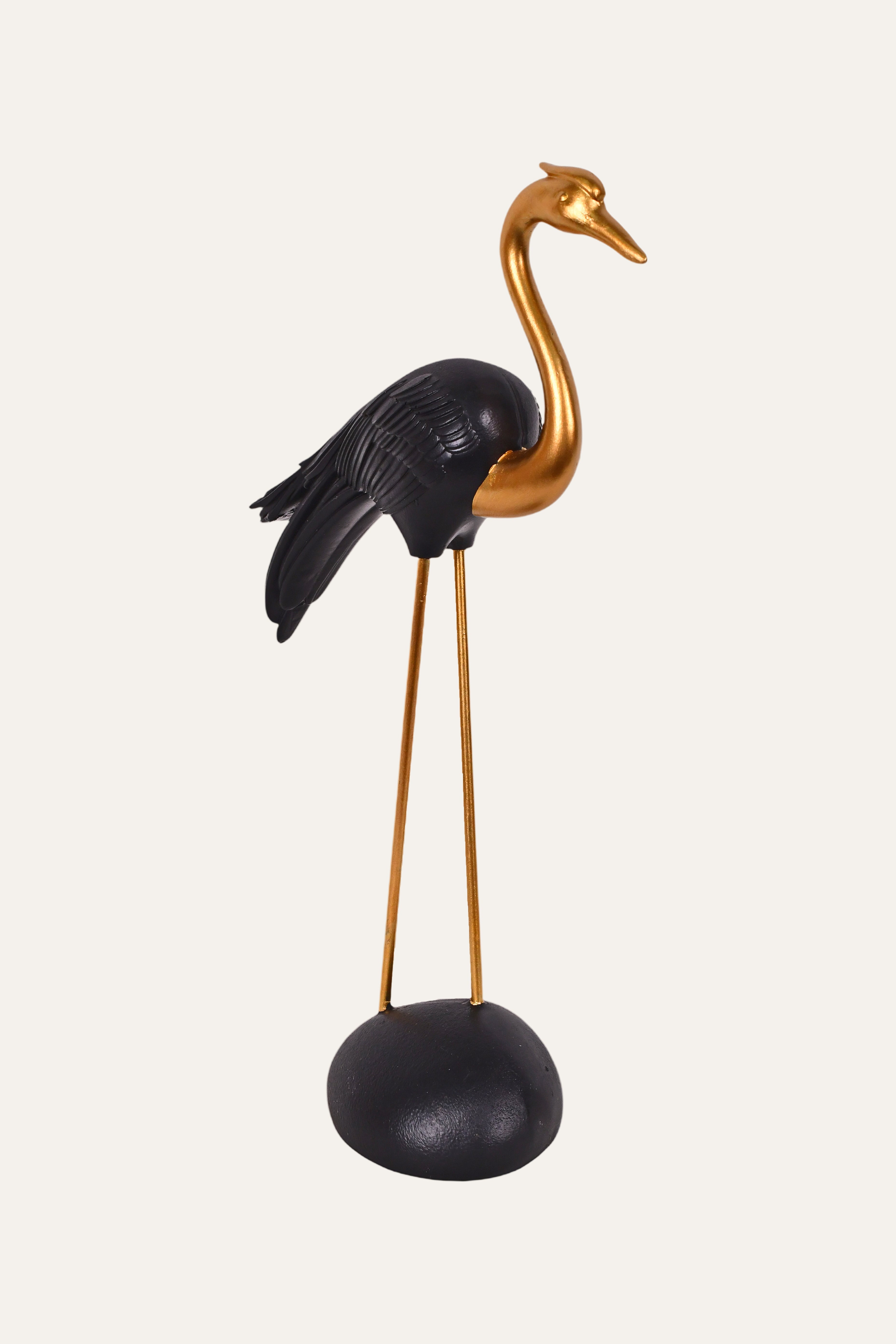 Golden Heron Decorative Sculpture