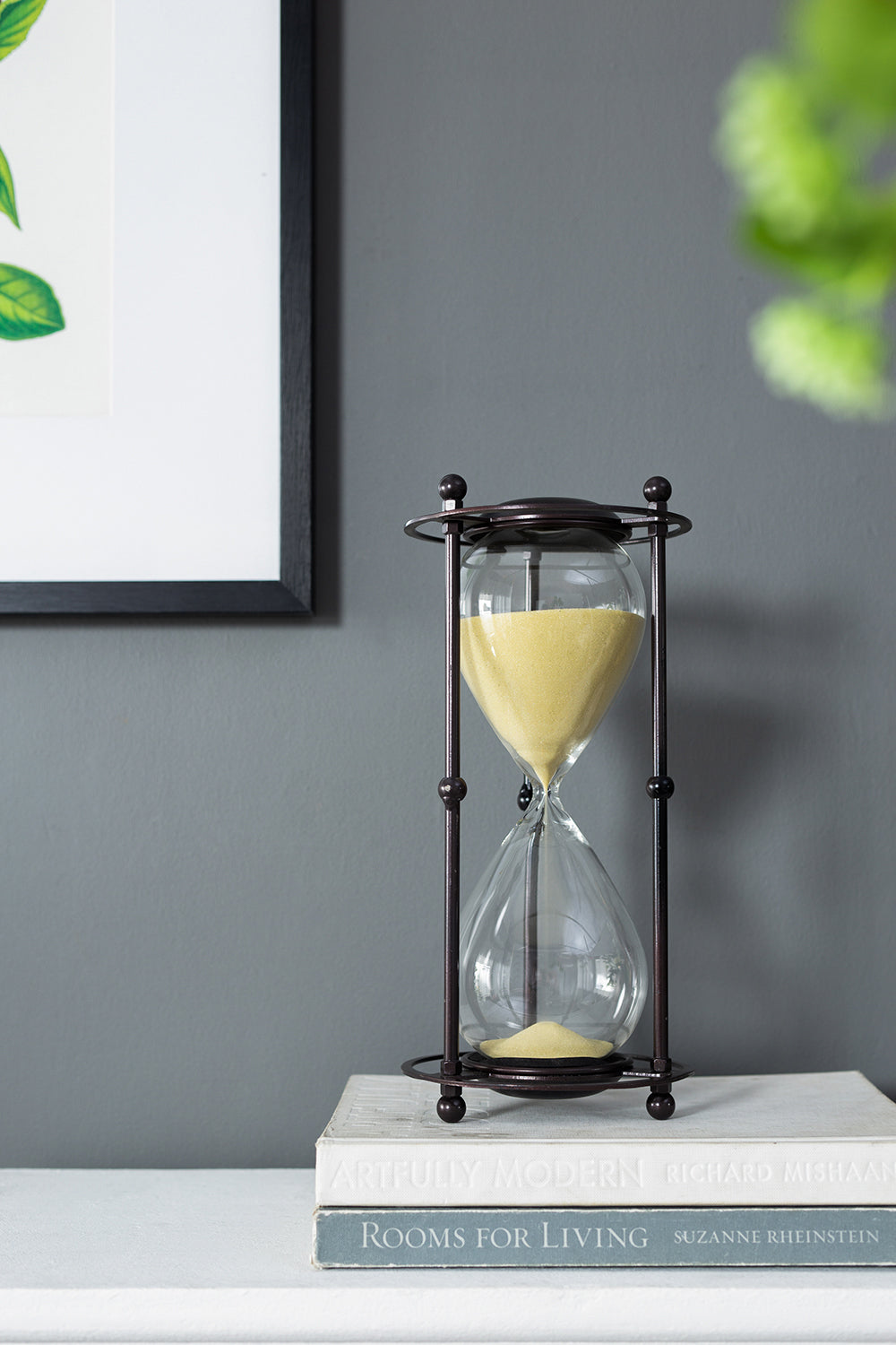 Hourglass glass timer for home decor
