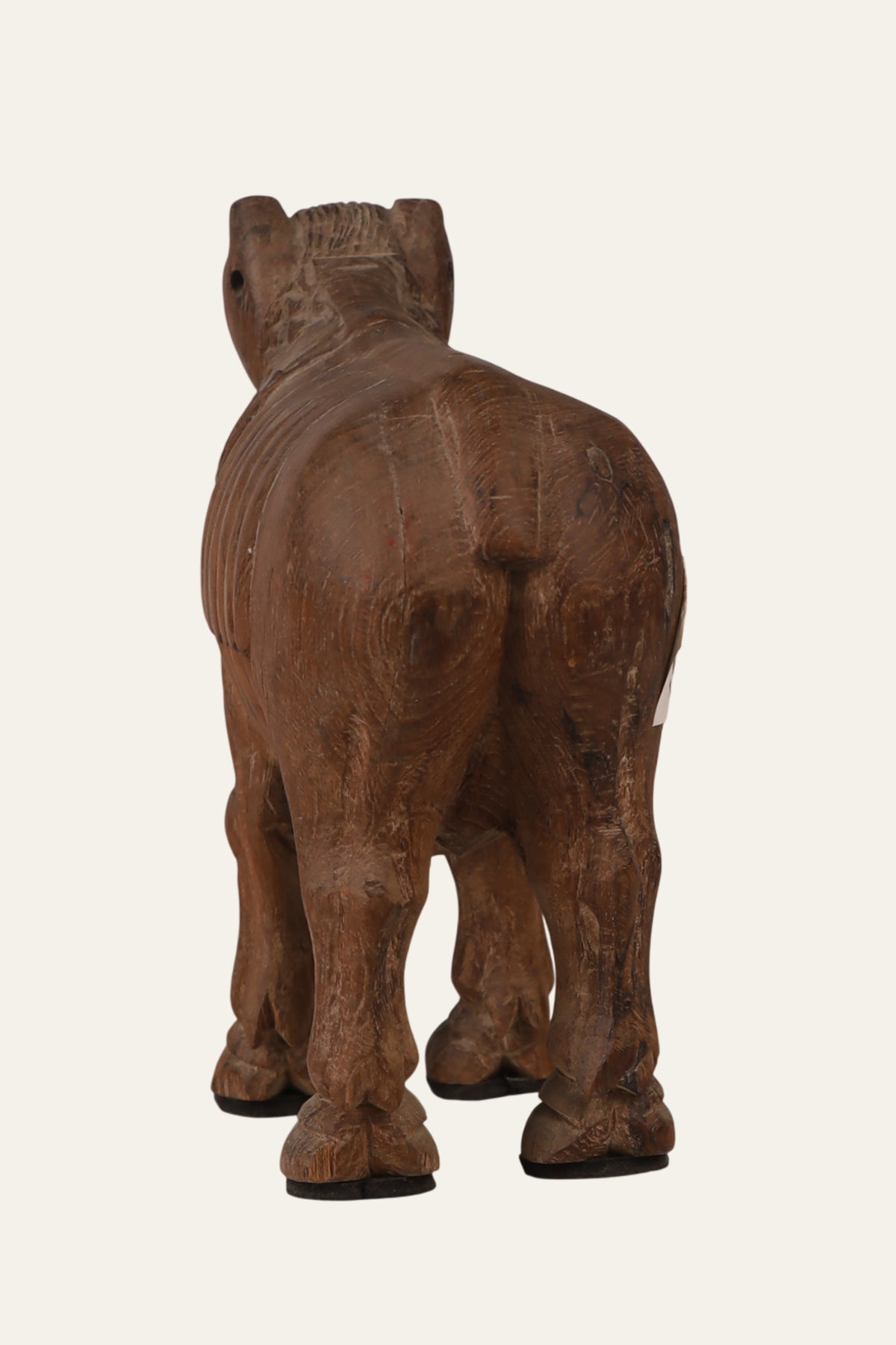Buy Vintage Carved Wooden Nandi Bull Figure | Fusion Furnishing