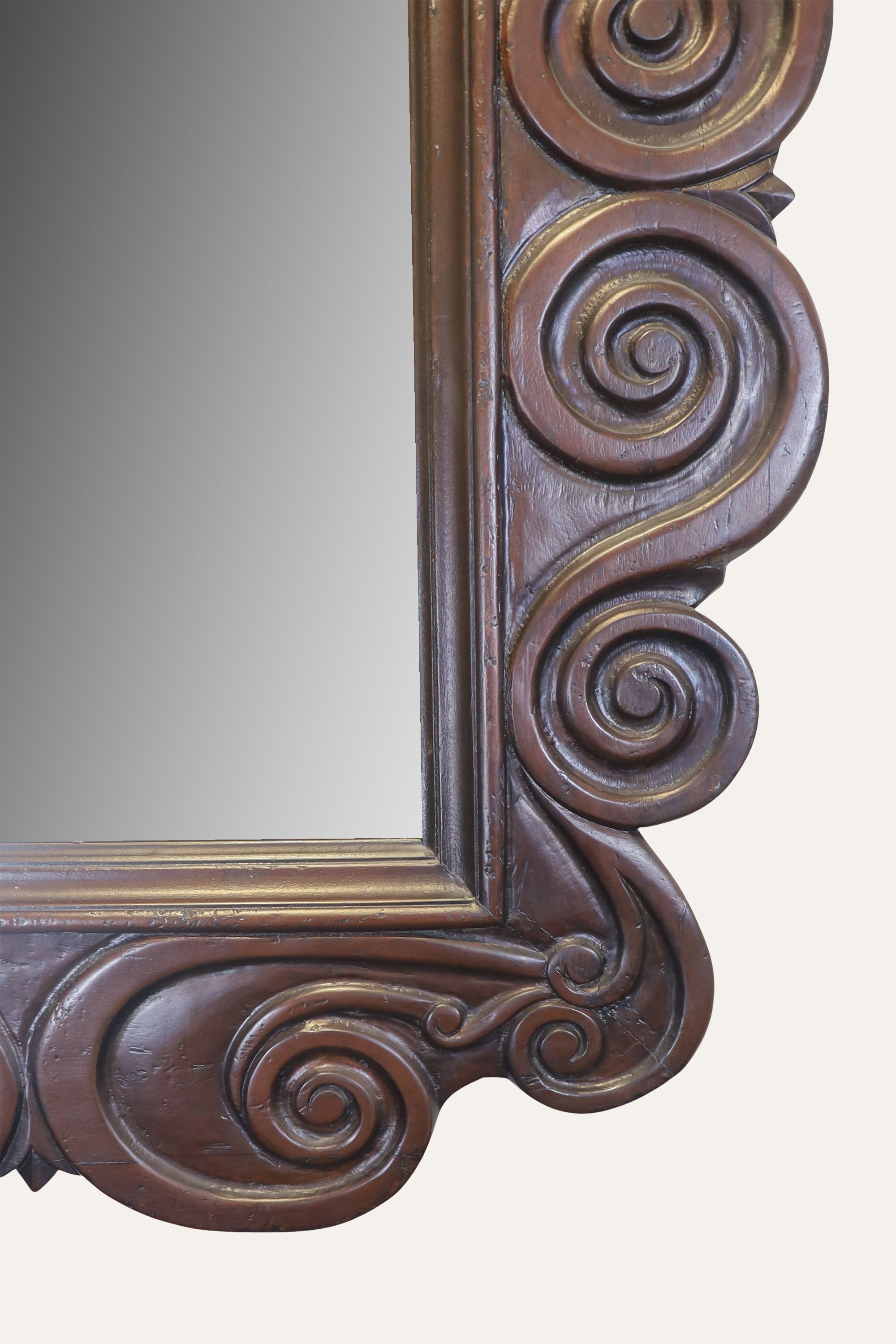 Ornate Scroll Wall Mirror for Console Styling