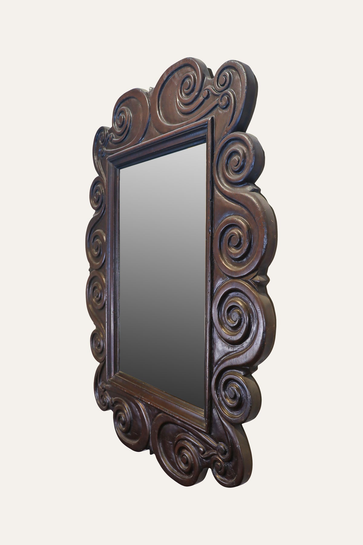 Ornate Scroll Wall Mirror for Console Styling