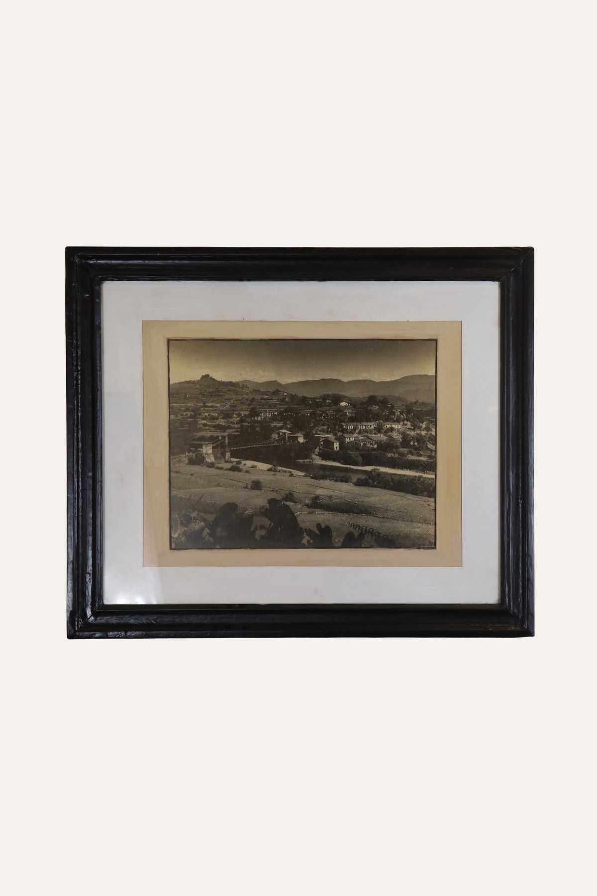 Vintage Lush Green Landscape Framed Photograph