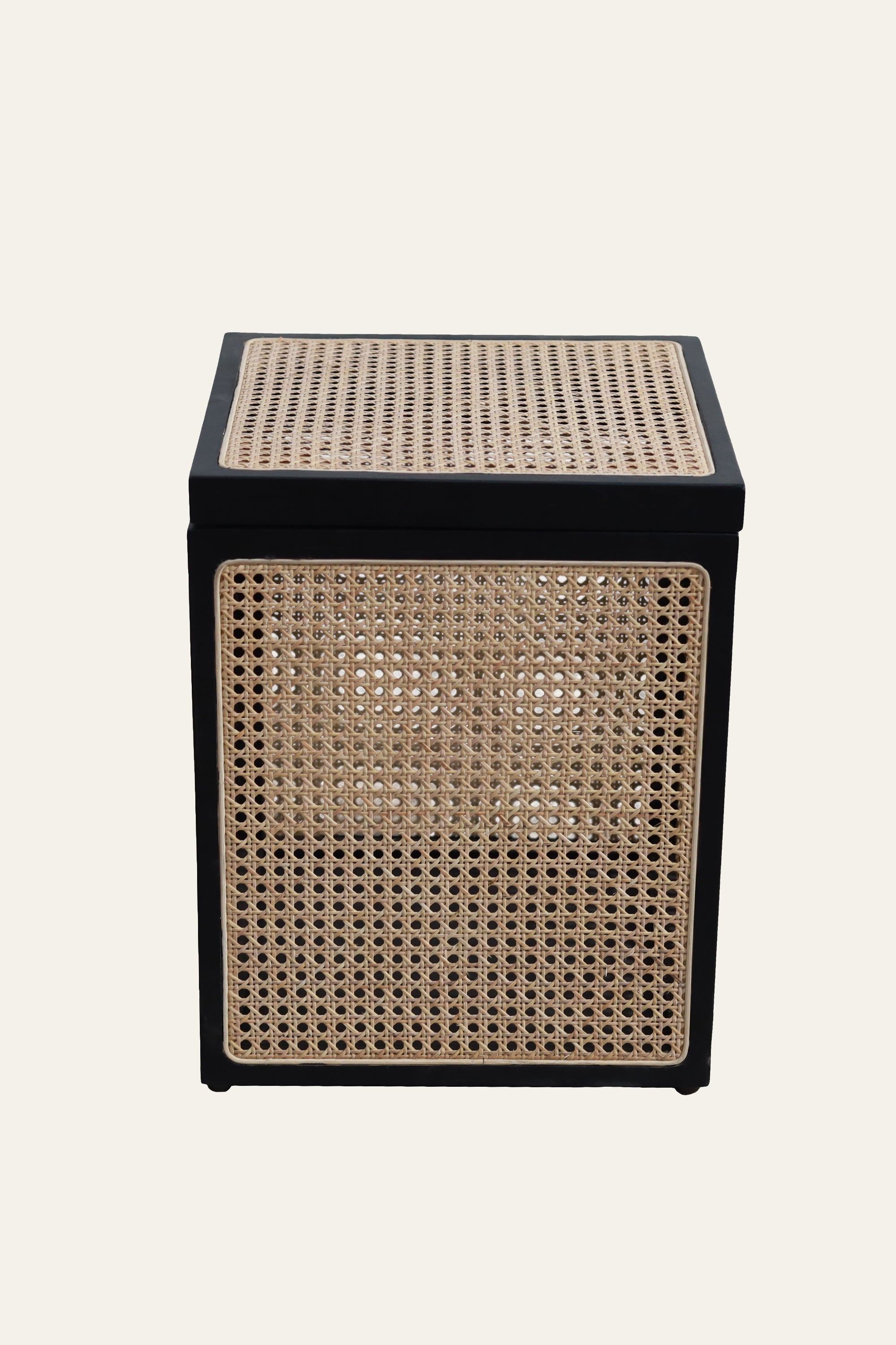 Wooden Rattan Side Table for Modern Interiors
